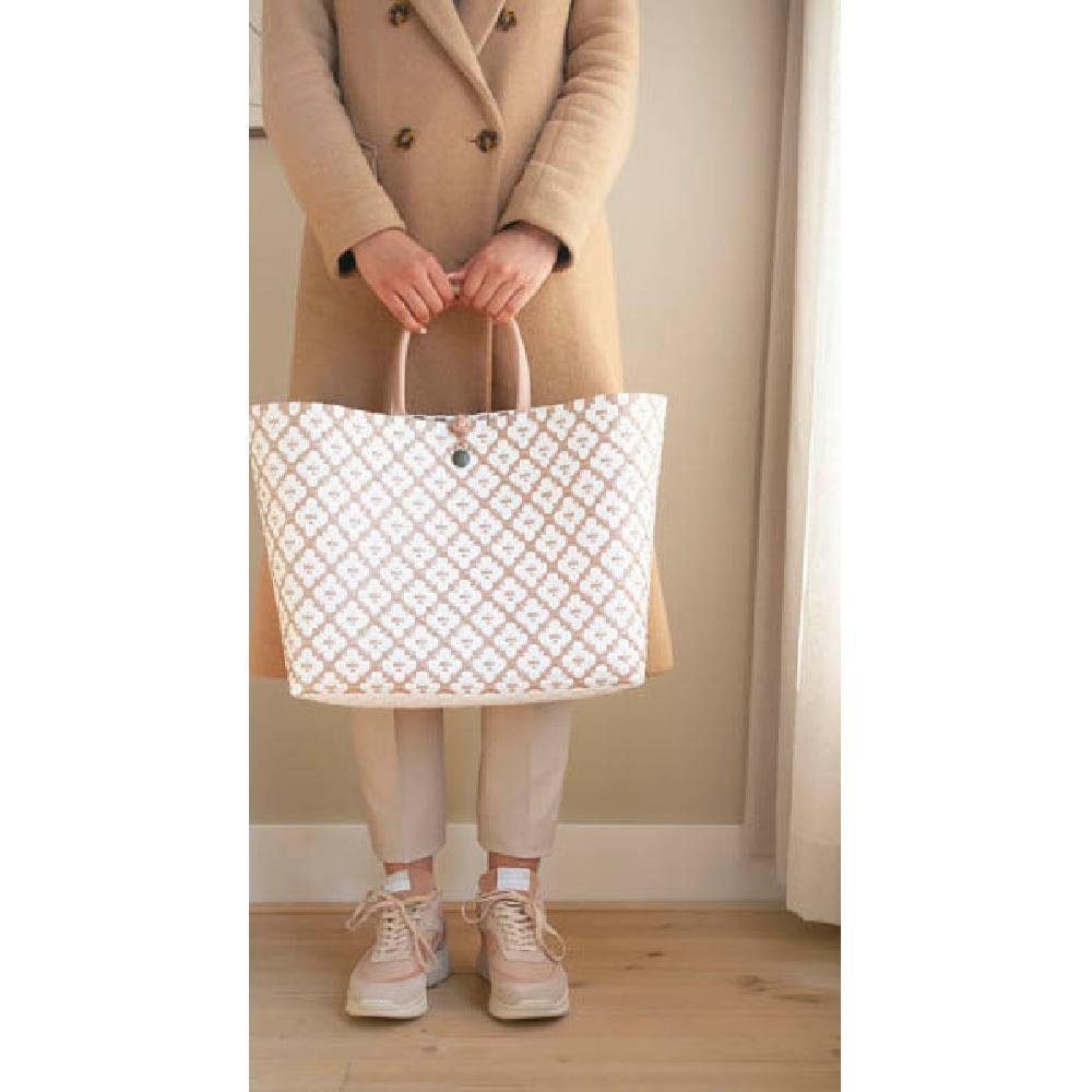 Handed By Einkaufskorb Handed By Shopper Motif Copper Blush With White Patt günstig online kaufen