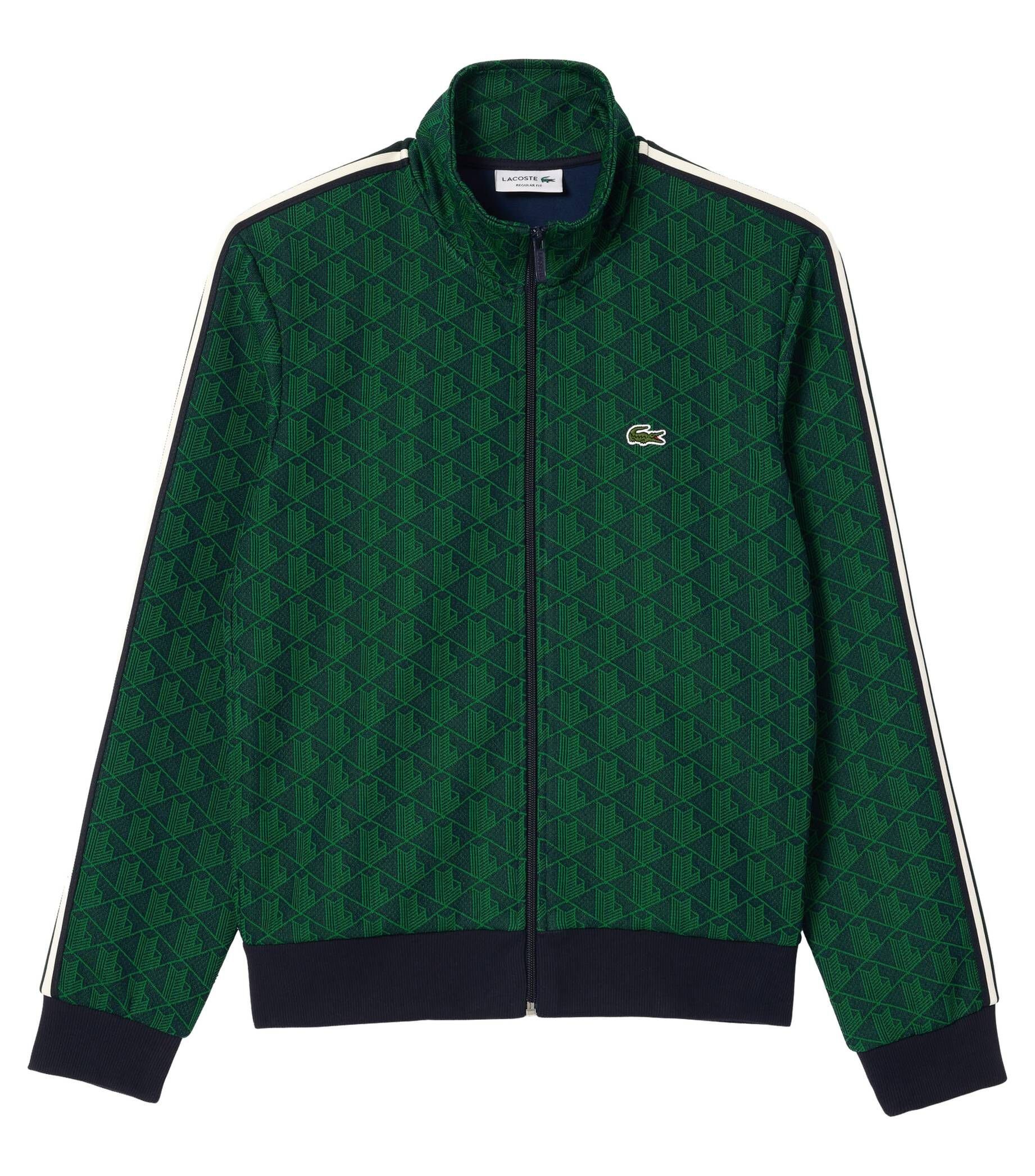 Lacoste Sweatjacke Herren Sweatjacke mit Monogramm-Print (1-tlg)