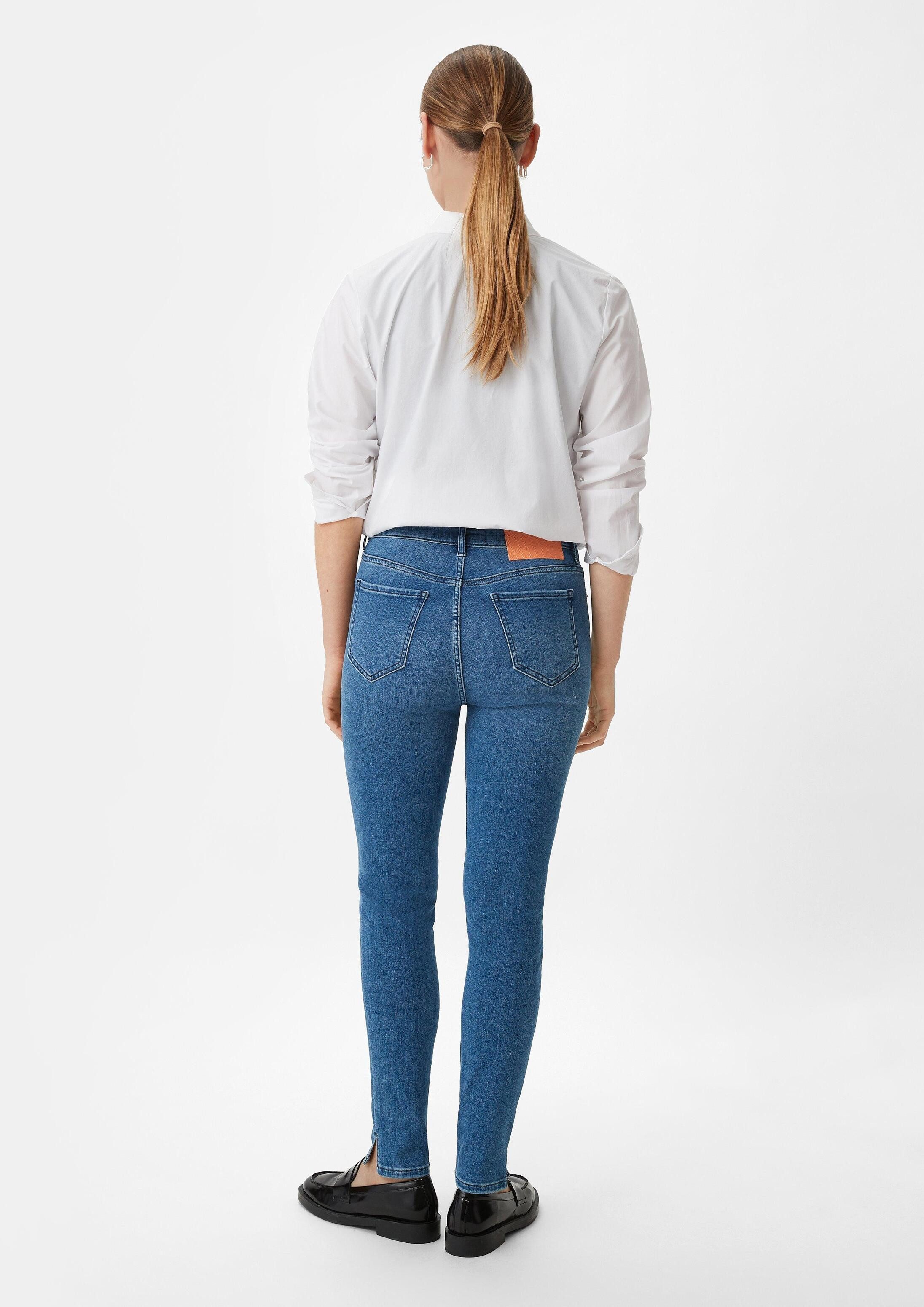 comma Skinny-fit-Jeans Jeans-Hose Skinny-Jeans mit geschlitztem Saum