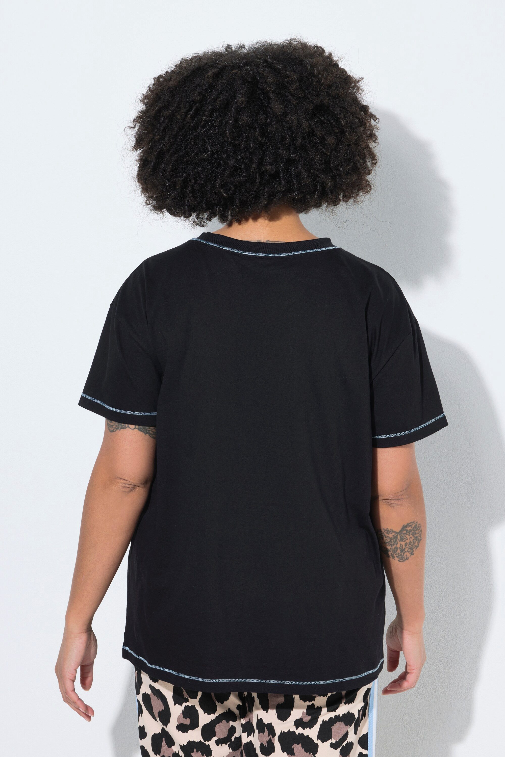Angel of Style T-Shirt T-Shirt Boxy Fit Cocktail-Motiv Halbarm