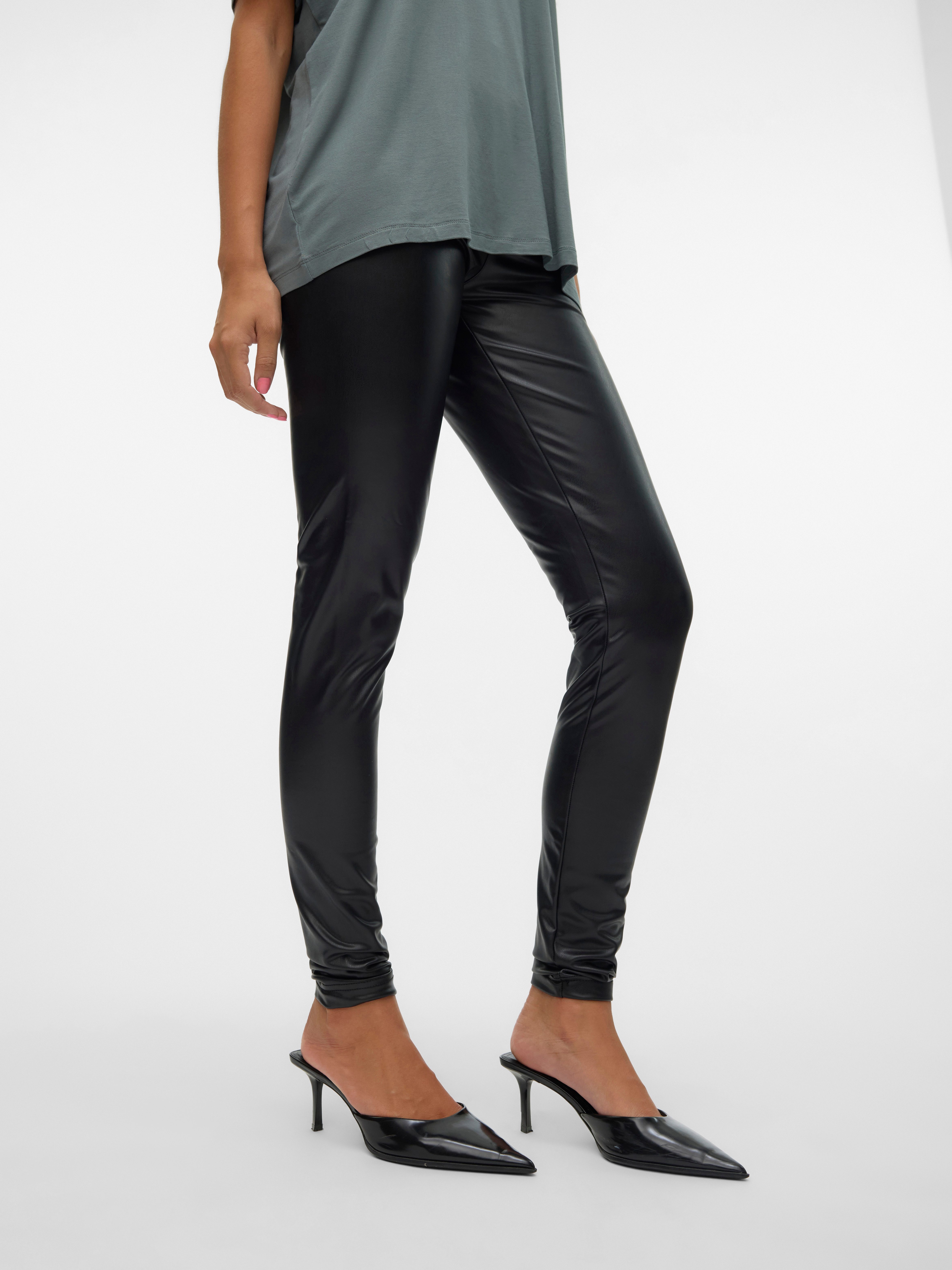 Vero Moda Lederimitathose VMGANA MR PL LEGGING