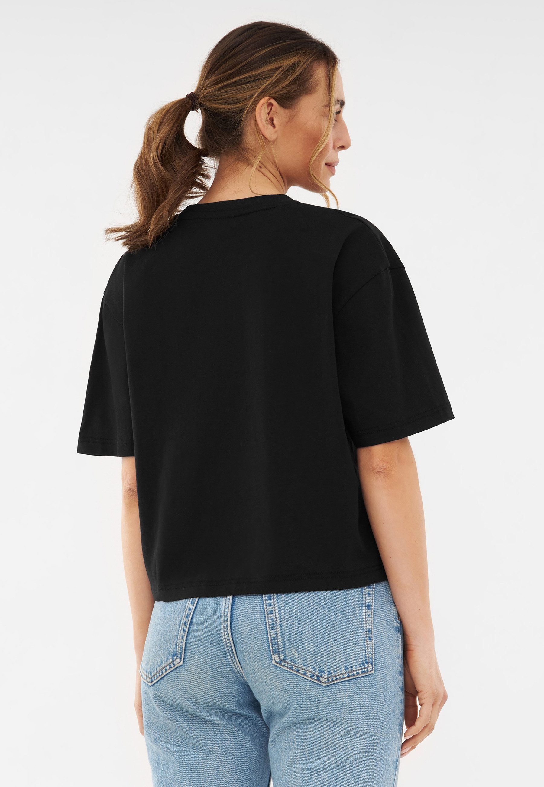 Johnny Urban T-Shirt Zoey Oversize Cropped T-Shirt Kurzes Tshirt mit Rundhalsausschnitt