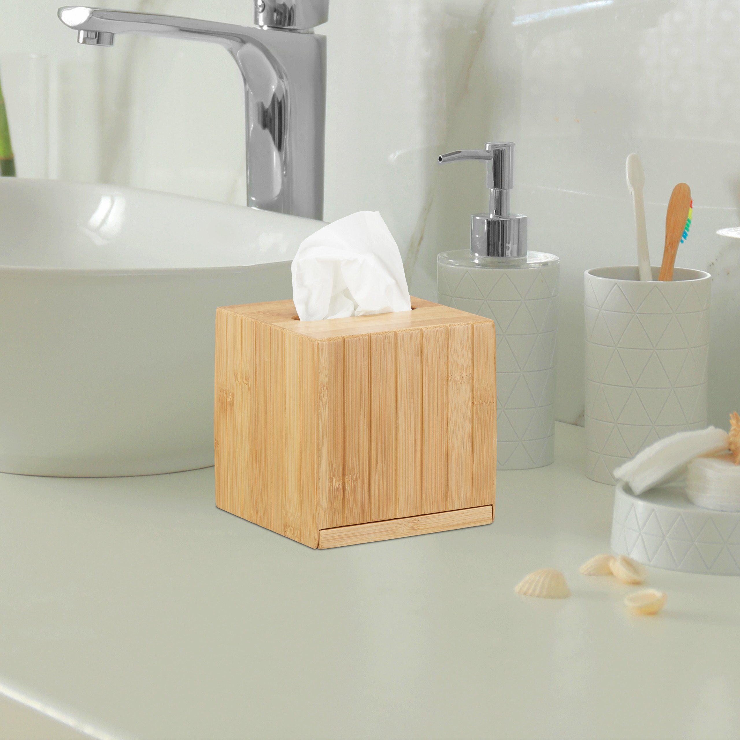 relaxdays Kosmetikbox Kosmetiktücherbox quadratisch günstig online kaufen