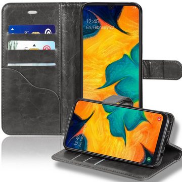 Numerva Smartphone-Hülle Bookstyle Wallet für Samsung Galaxy A30, Handy Tasche Schutz Hülle Etui Flip Cover