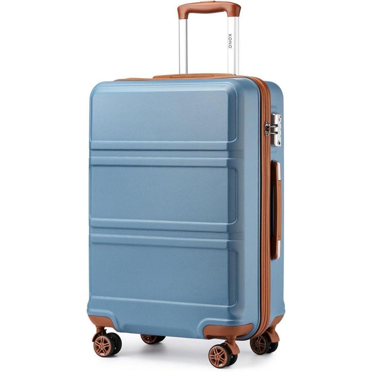Hartschalen-Trolley Koffer Trolley Reisekoffer M (55cm) Graublau