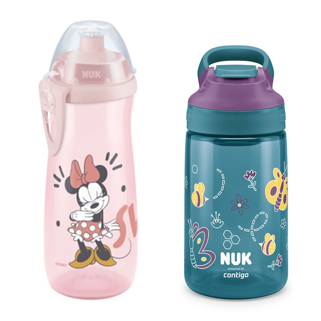 NUK Babyflasche NUK Sports Cup Pink 450ml + Contigo Easy Sip Cup, 420ml Vorteilset