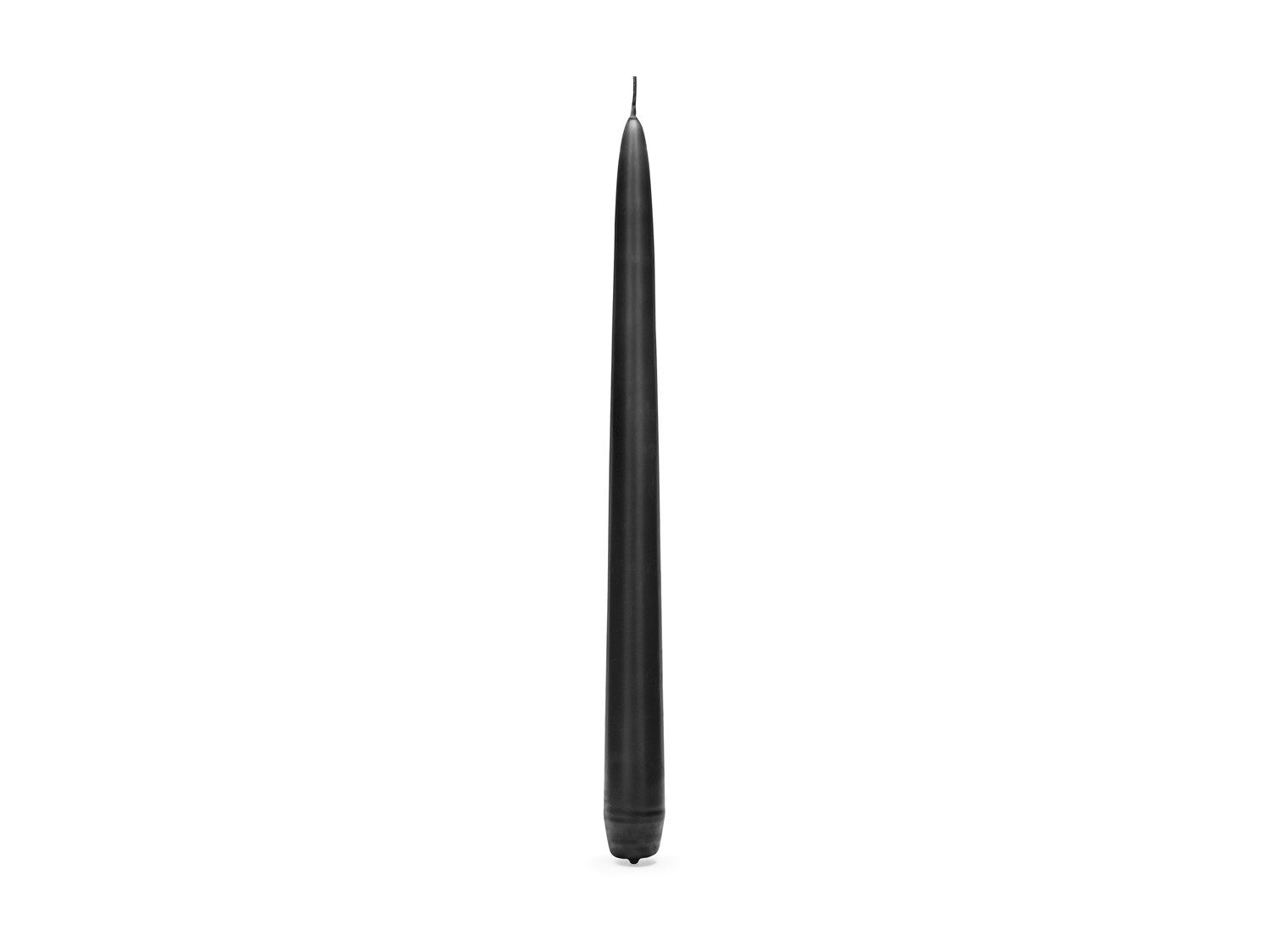 partydeco Spitzkerze, Spitzkerzen 24cm schwarz matt, 10 Stück