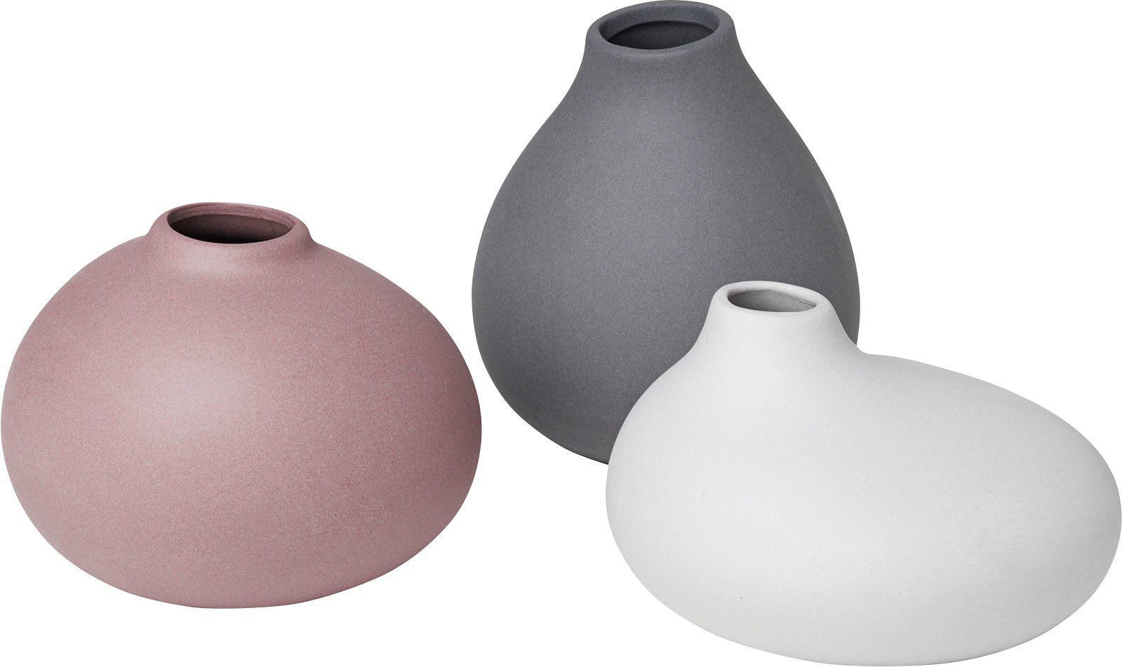 blomus Dekovase NONA, aus Porzellan, unglasiert (Set, 3 St), Vase in 3 unte günstig online kaufen