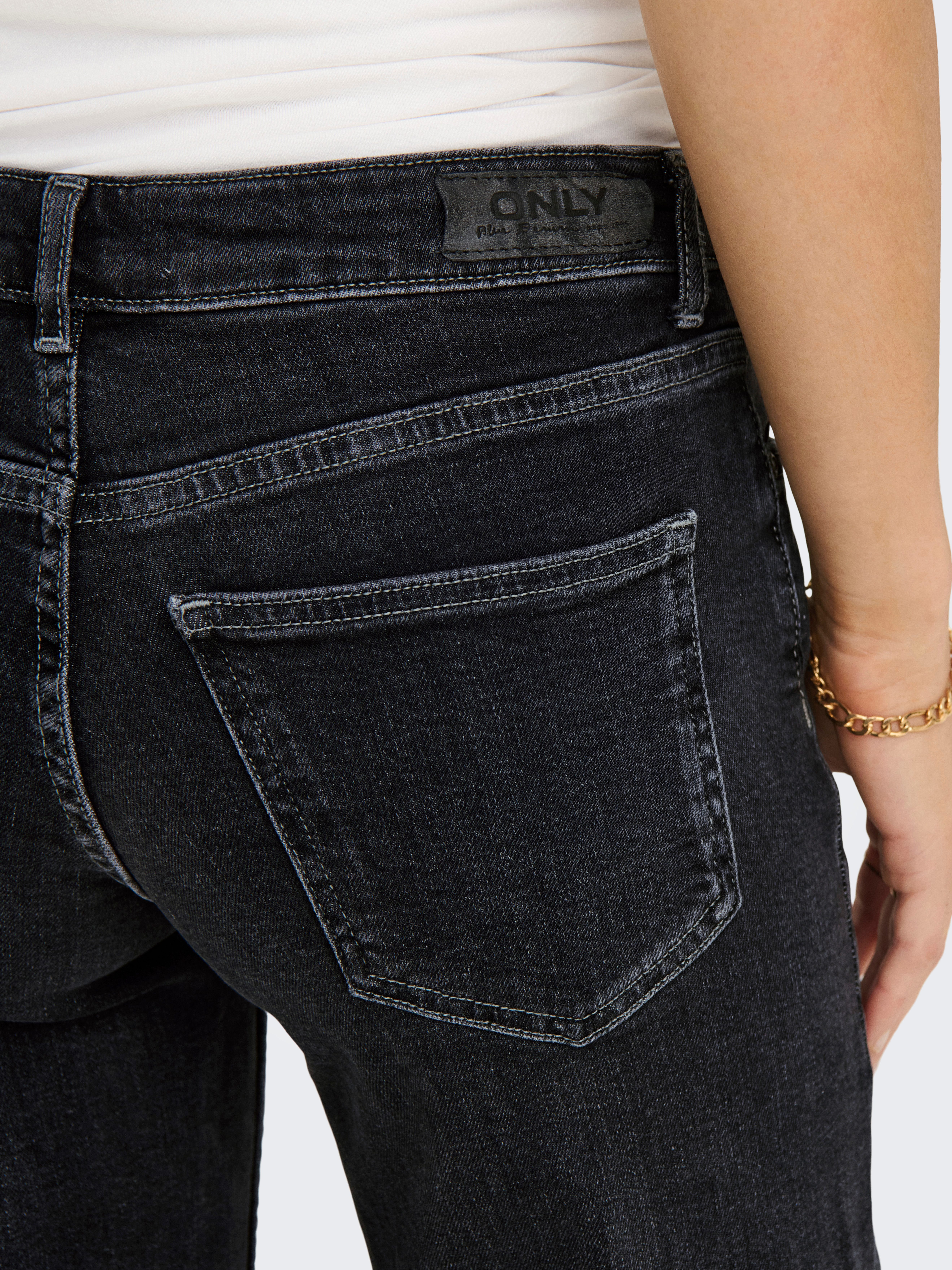 ONLY Straight-Jeans ONLJUDY-O LW WIDE LEG DNM TAI850 NOOS in dunkler Waschung, gerade Form, niedrige Leibhöhe