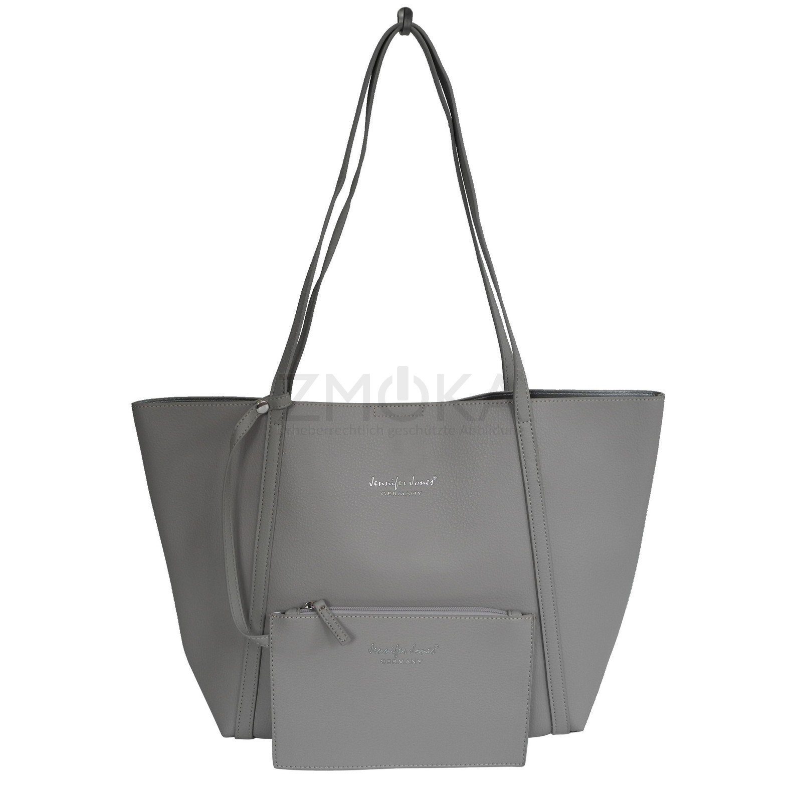 Jennifer Jones Handtasche Jennifer Jones - große Damen Schultertasche Handtasche Shopper Auswah Hellgrau