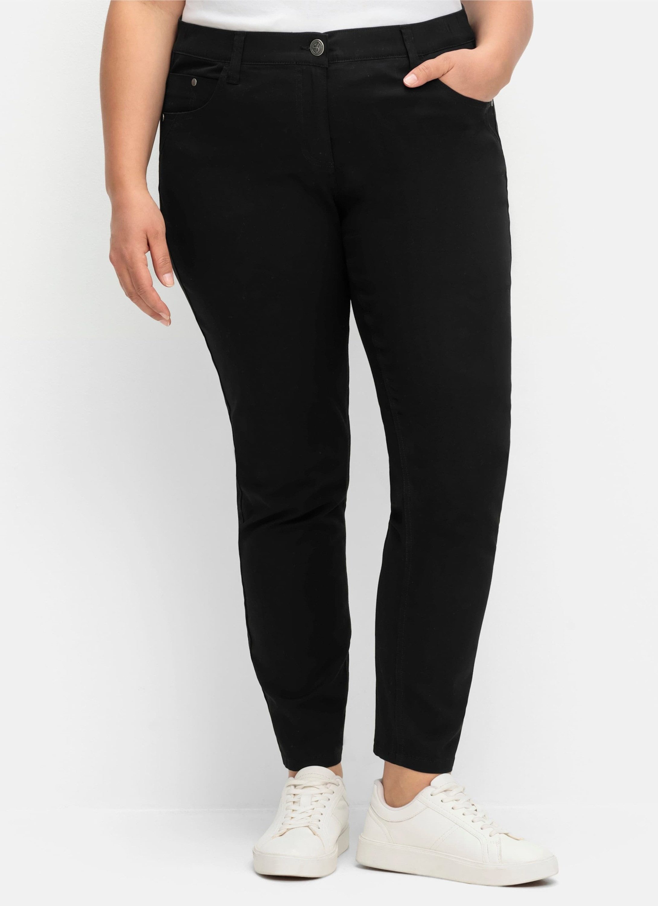 Sheego Jerseyhose Stretch-Hose schmal, im Curvy-Schnitt VERENA
