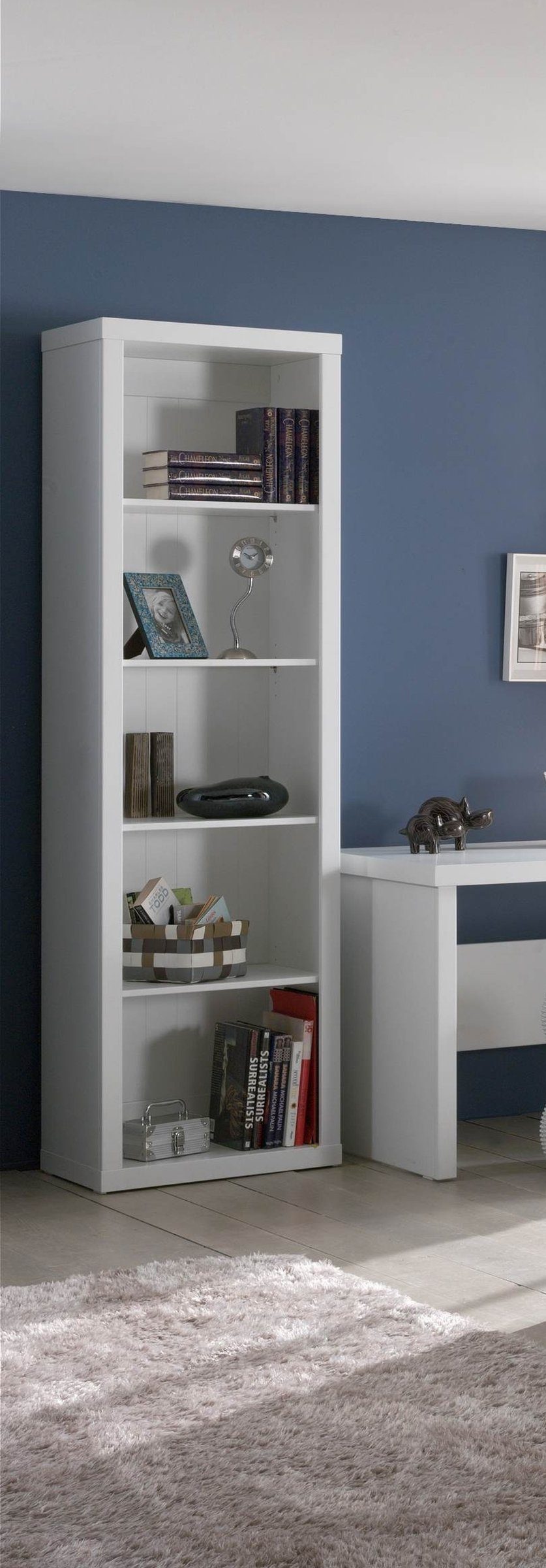 Vipack Regal aus MDF in Weiß. Abmessungen (BxHxT) 60x204x40 cm