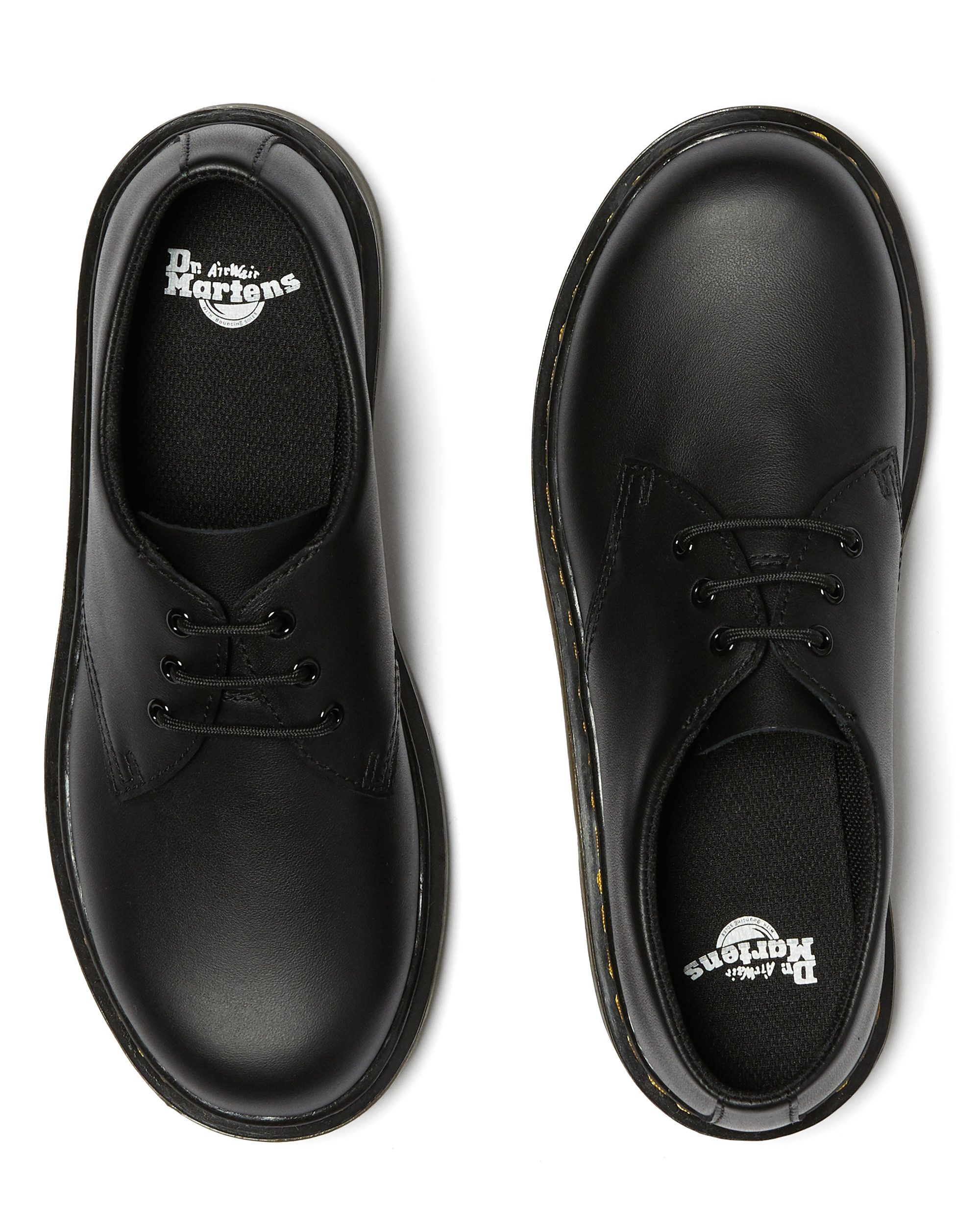 DR. MARTENS 1461 Y Black Softy T Youth Lace Shoe Schnürschuh Kinderschuh, Schnürschuh, Freizeitschuh mit Blockabsatz