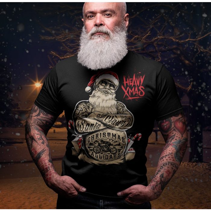 GASOLINE BANDIT® T-Shirt als das Weihnachtsoutfit für Biker: Heavy Xmas