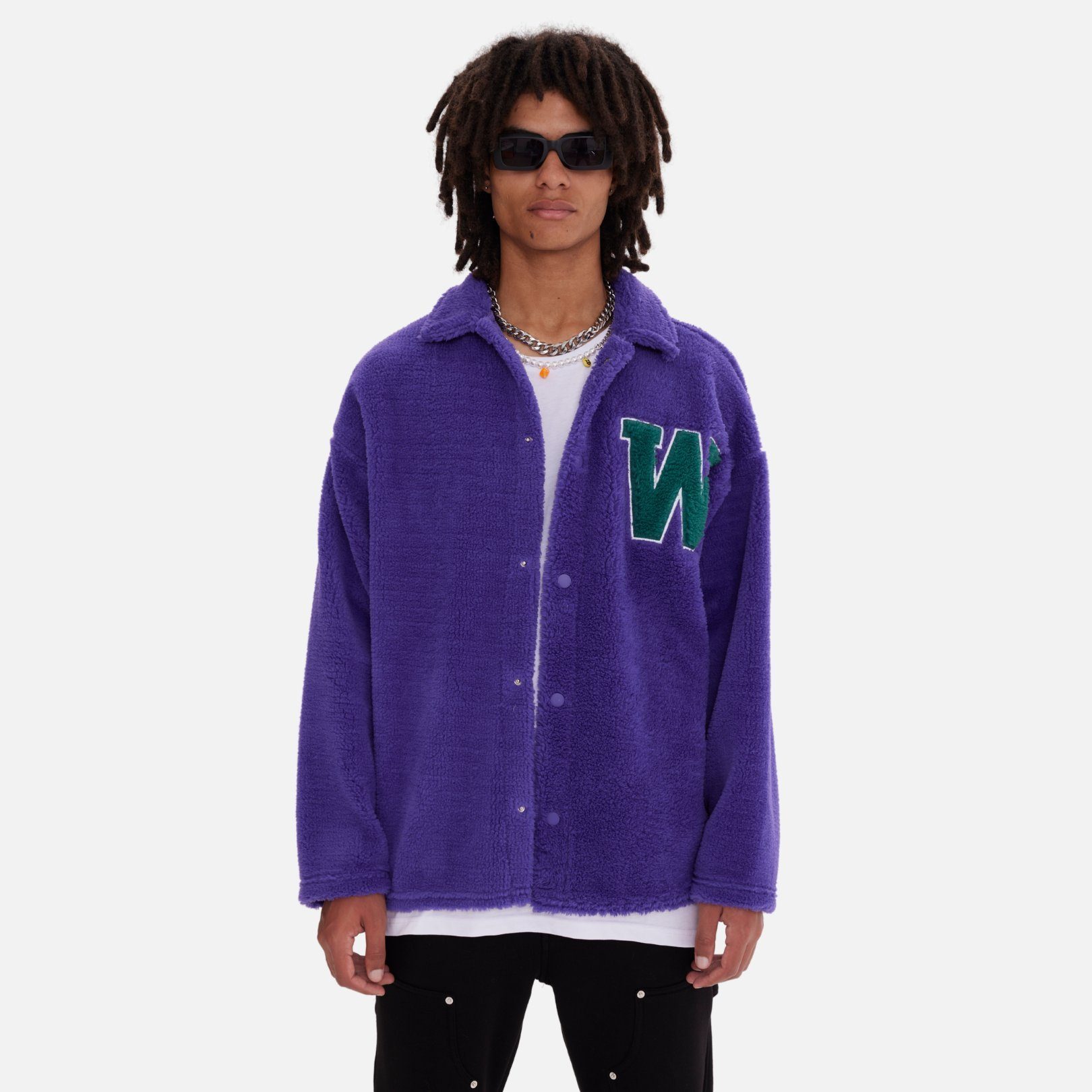 COFI Casuals Winterjacke Oversize Jacke Teddy W Shirt für Herren Teddyfell Winterjacke warm