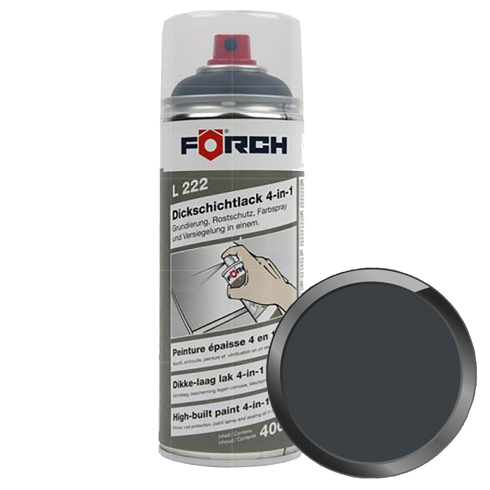 FÖRCH Rostschutzgrundierung L222 Dickschichtlack 4-in-1 - 0.4 Ltr