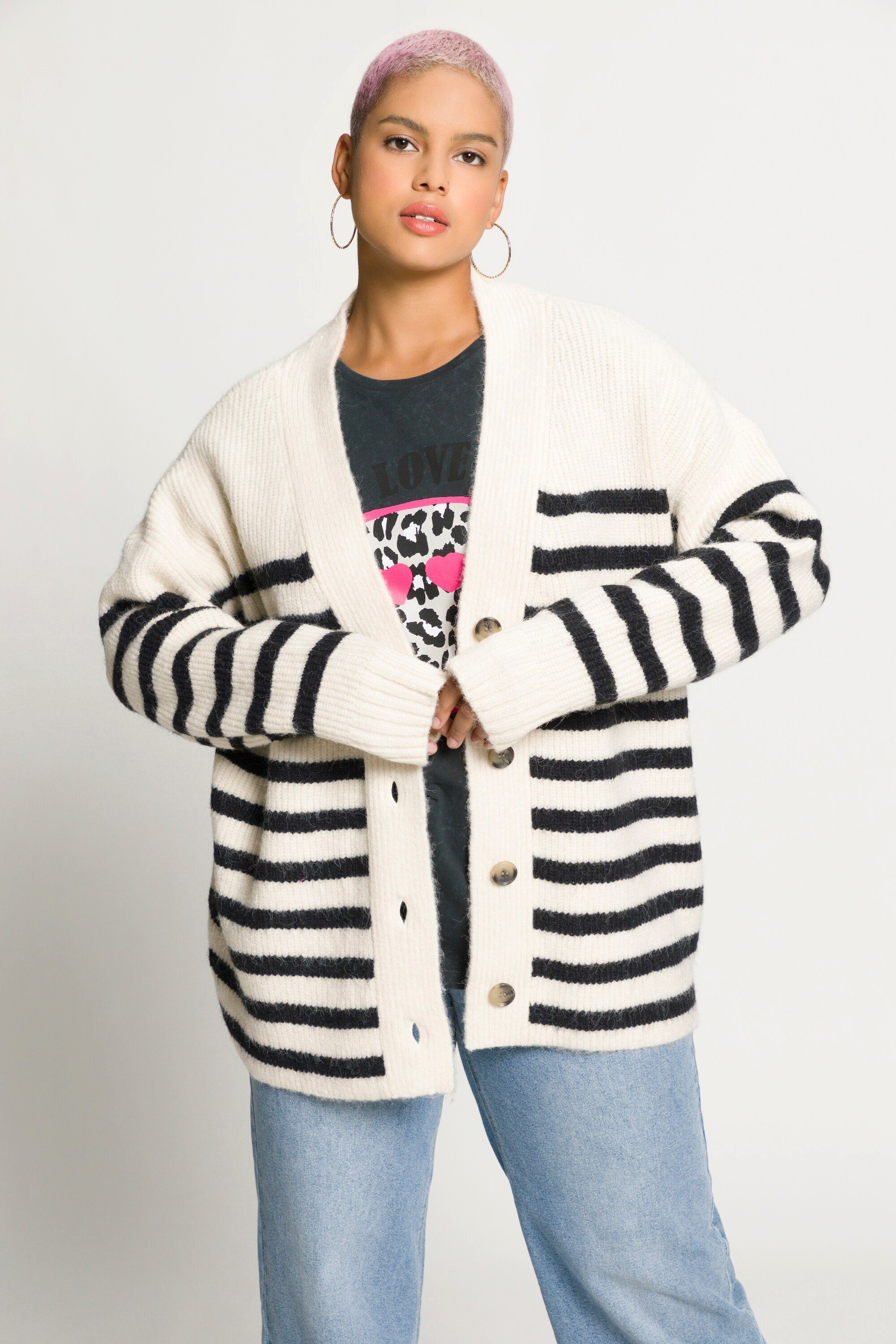 Studio Untold Strickjacke Strickjacke oversized Patentstrick günstig online kaufen