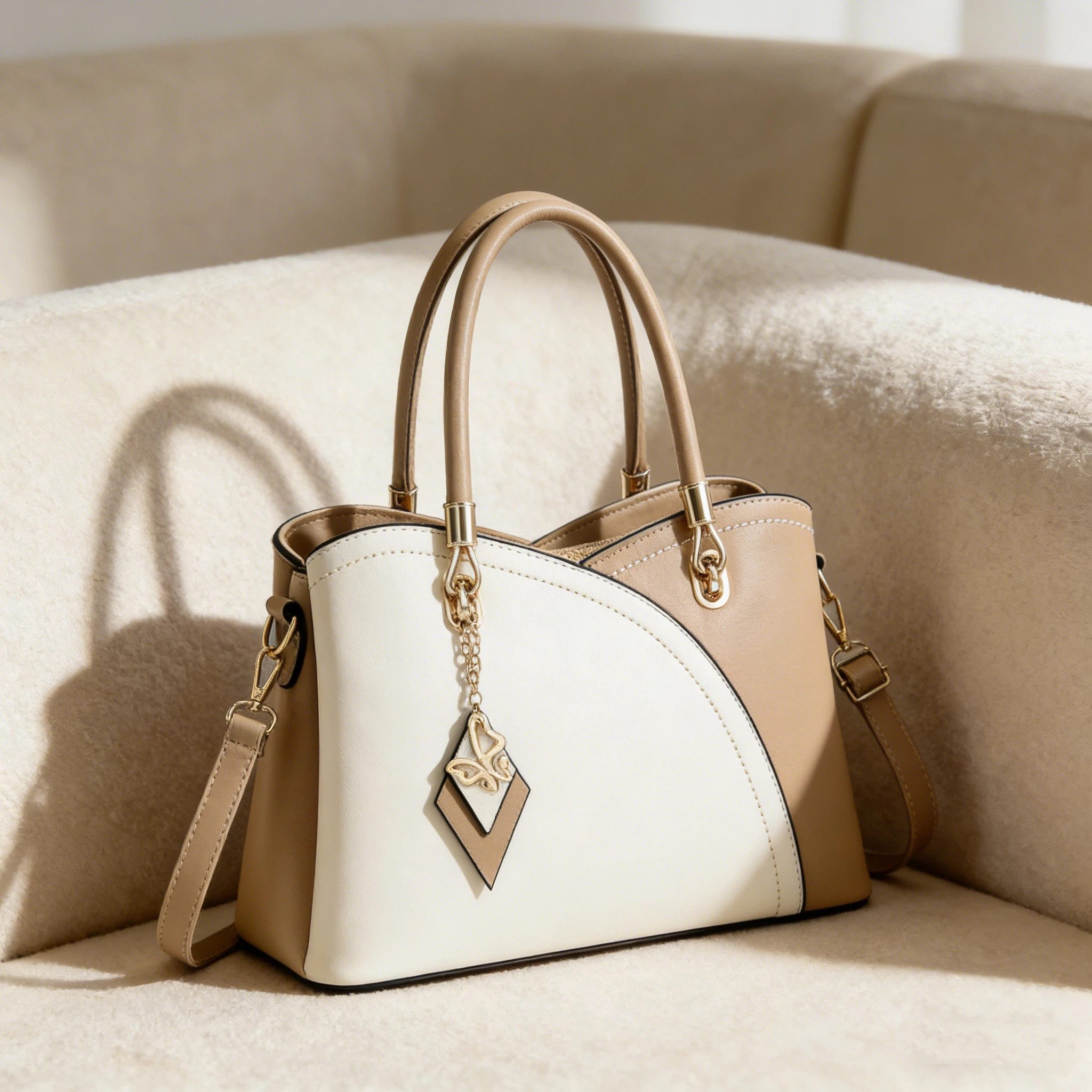 OKWISH Henkeltasche Umhängetasche Handtasche Tragetasche Bürotasche (Arbeitstasche Messenger-Tasche Top Griff Schultergurt, Freizeittasche, Unitasche, Kunstleder), für Frauen Freizeit Business Schule Büro Reisen usw