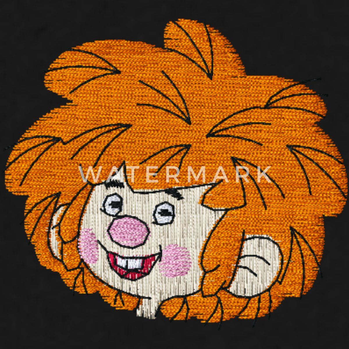 Spreadshirt Hoodie Pumuckl Stickdesign Unisex Kontrast Hoodie (1-tlg) günstig online kaufen