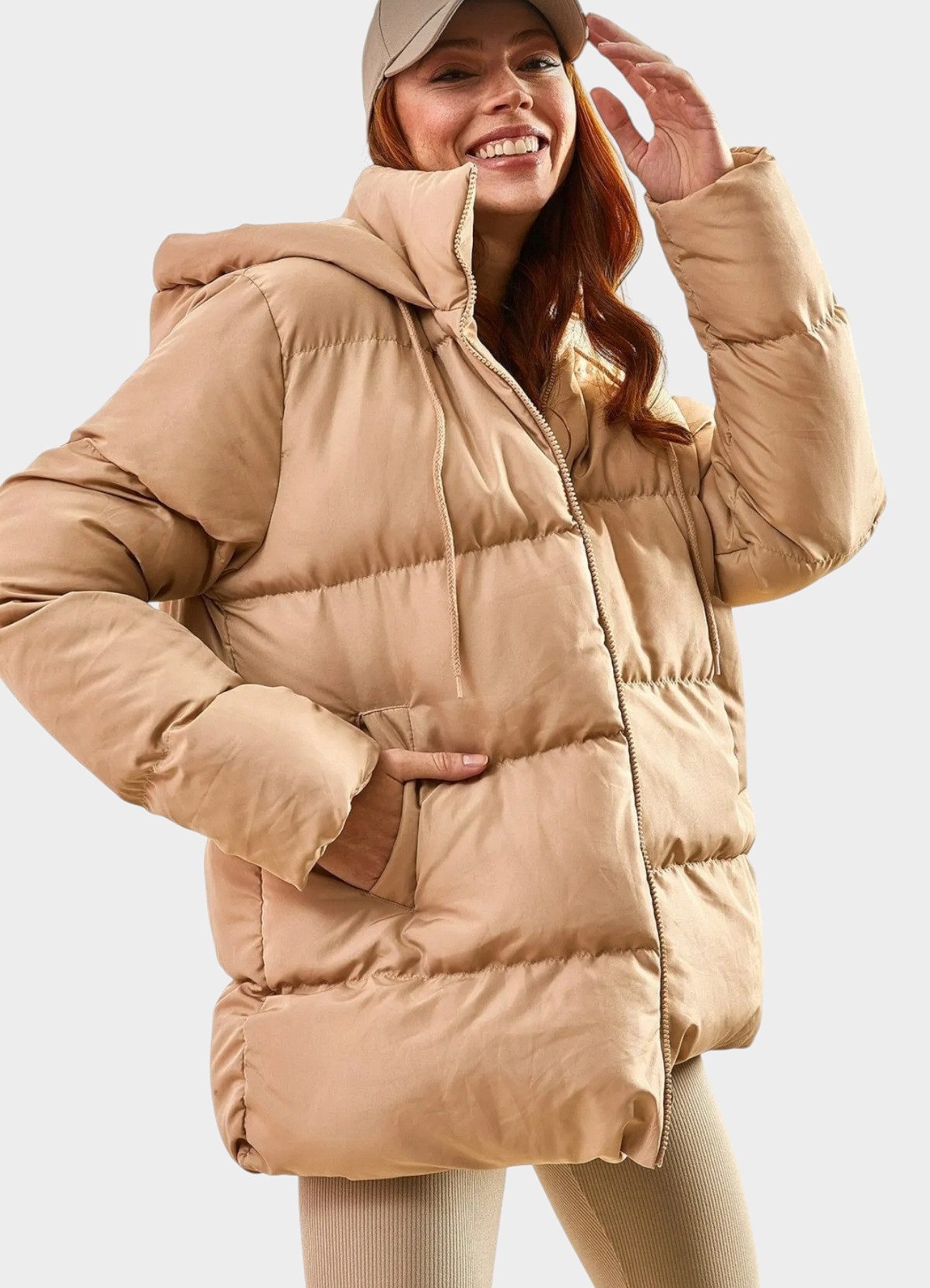 fashionshowcase Steppmantel Damen Jacke mit Kapuze günstig online kaufen