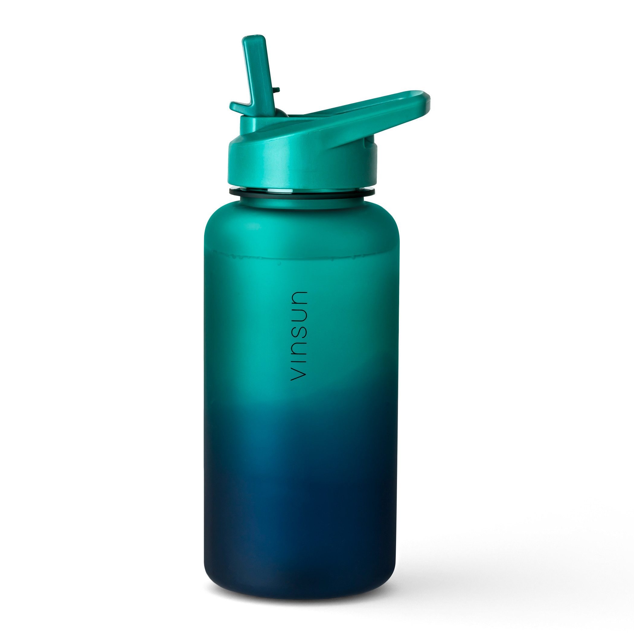 Vinsun Trinkflasche Sportflasche mit Strohhalm 1L - Wasserflasche Tritan auslaufsicher, BPA frei, Bruchsicher, geruchs- & geschmacksneutral, geringes Gewicht