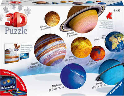 Ravensburger 3D пазлы Planetensystem, 522 Пазлыteile, Made in Europe, FSC® - schützt Wald - weltweit