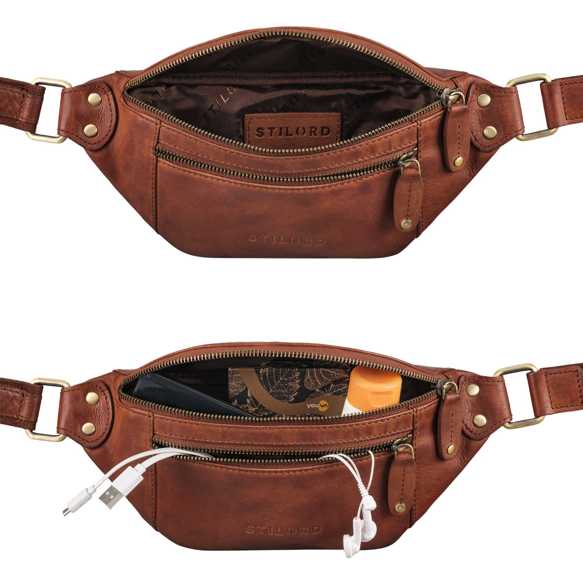 STILORD Bauchtasche STILORD "Orson" Bauchtasche aus echtem Leder für Damen und Herren