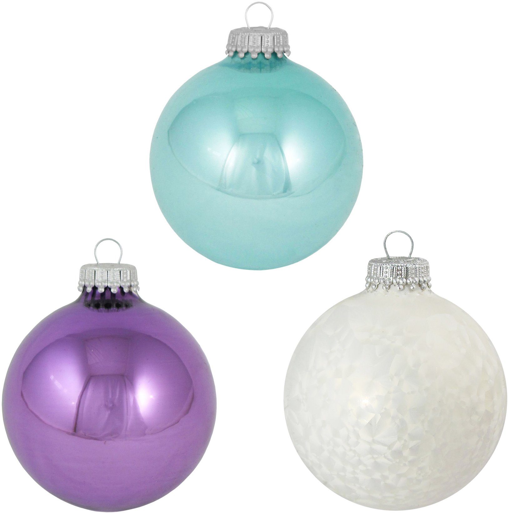 Krebs Glas Lauscha Weihnachtsbaumkugel CBK60357, Weihnachtsdeko,  Christbaumschmuck, Christbaumkugeln Glas (12 St)