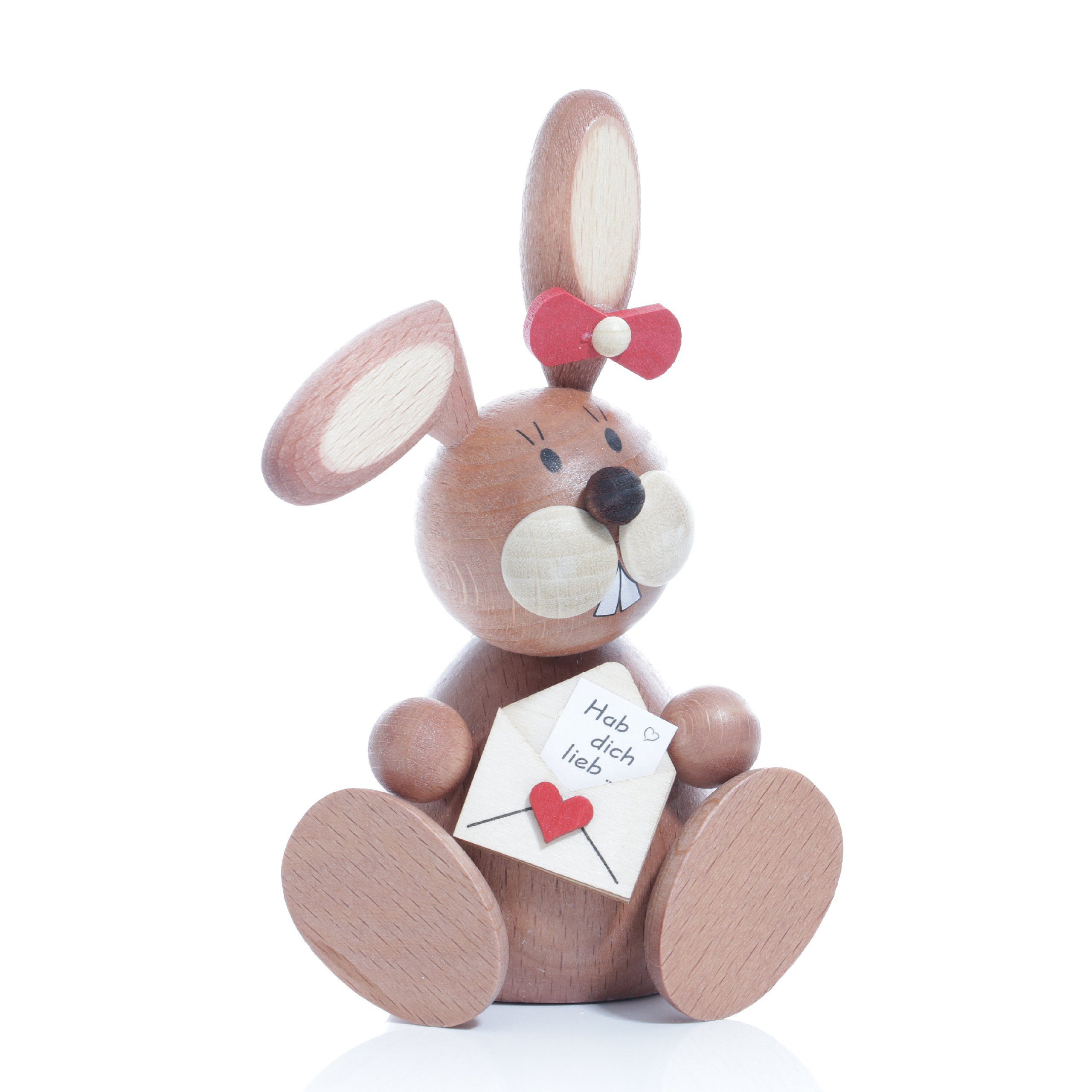 Ullrich Kunsthandwerk Osterhase Osterartikel Osterhäsin mit Brief HxB 11x7cm NEU