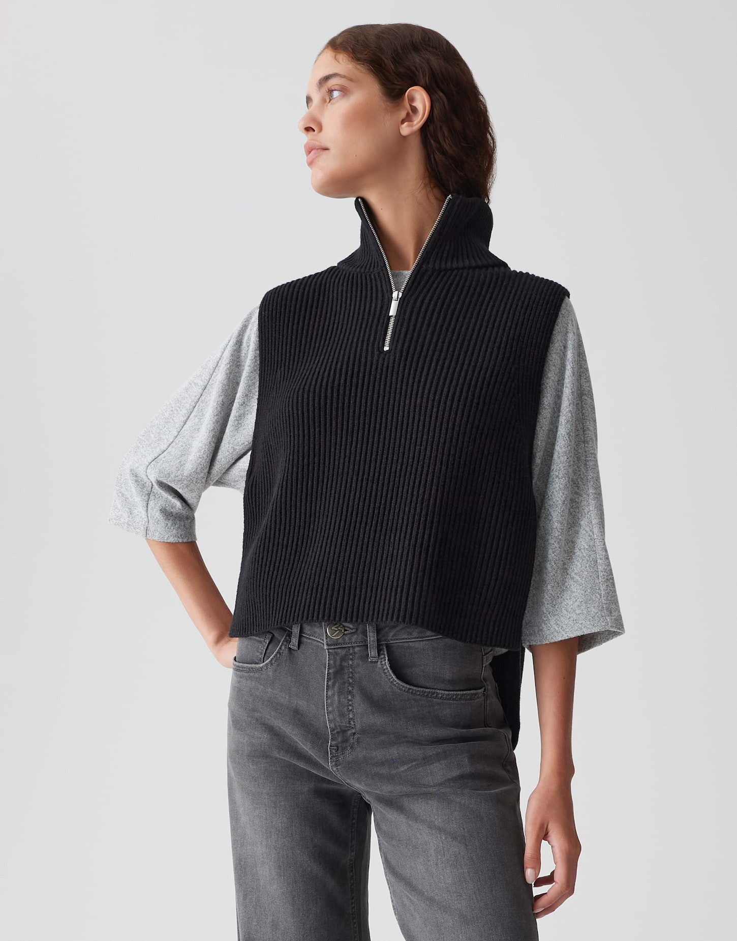 OPUS Cape ABIBO aus Baumwoll Mix one size, Rippstruktur, Riegel an den Seit günstig online kaufen