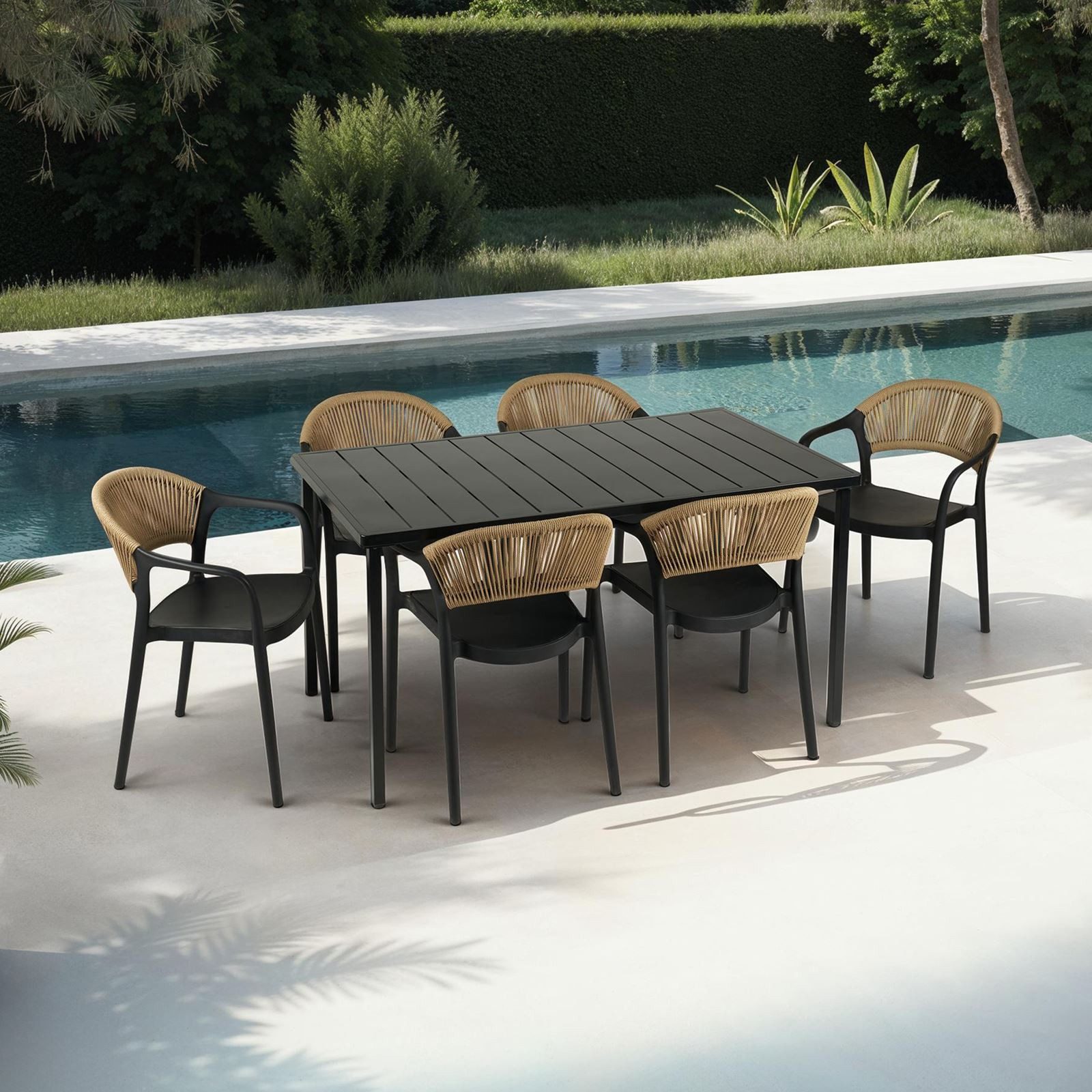 IDIMEX Garten-Essgruppe NARCISO, moderne Garten Sitzgruppe günstig online kaufen