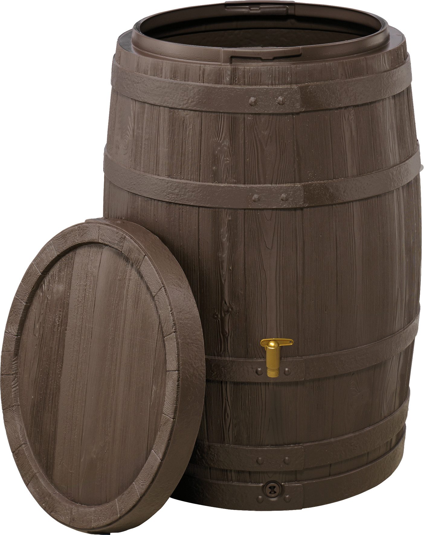 4rain Regentonne VINO Regenfass 250 Liter dunkelbraun