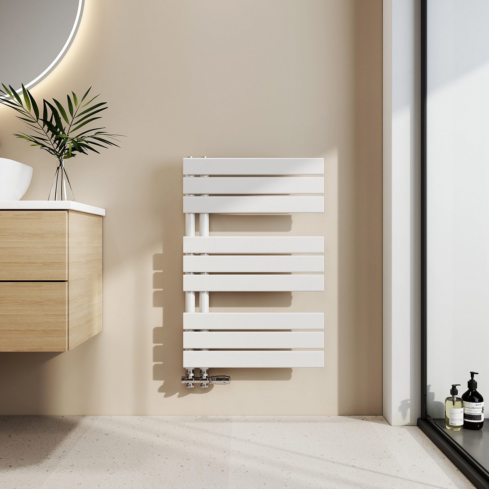 EMKE Badheizkörper Flach Paneelheizkörper Handtuchtrockner, 397W für 4qm Ra günstig online kaufen