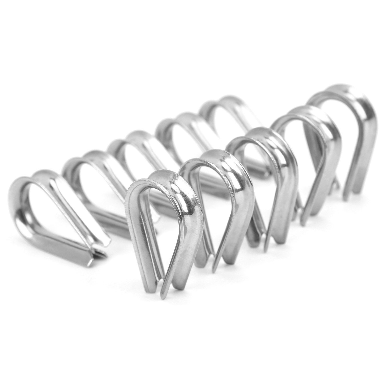 GARRYFIZH Drahtseilklemme 2pcs Edelstahlseil Seilklemme Spannschloss Bügelklemme Kauschen, Korrosionsbeständigkeit und Rostschutz