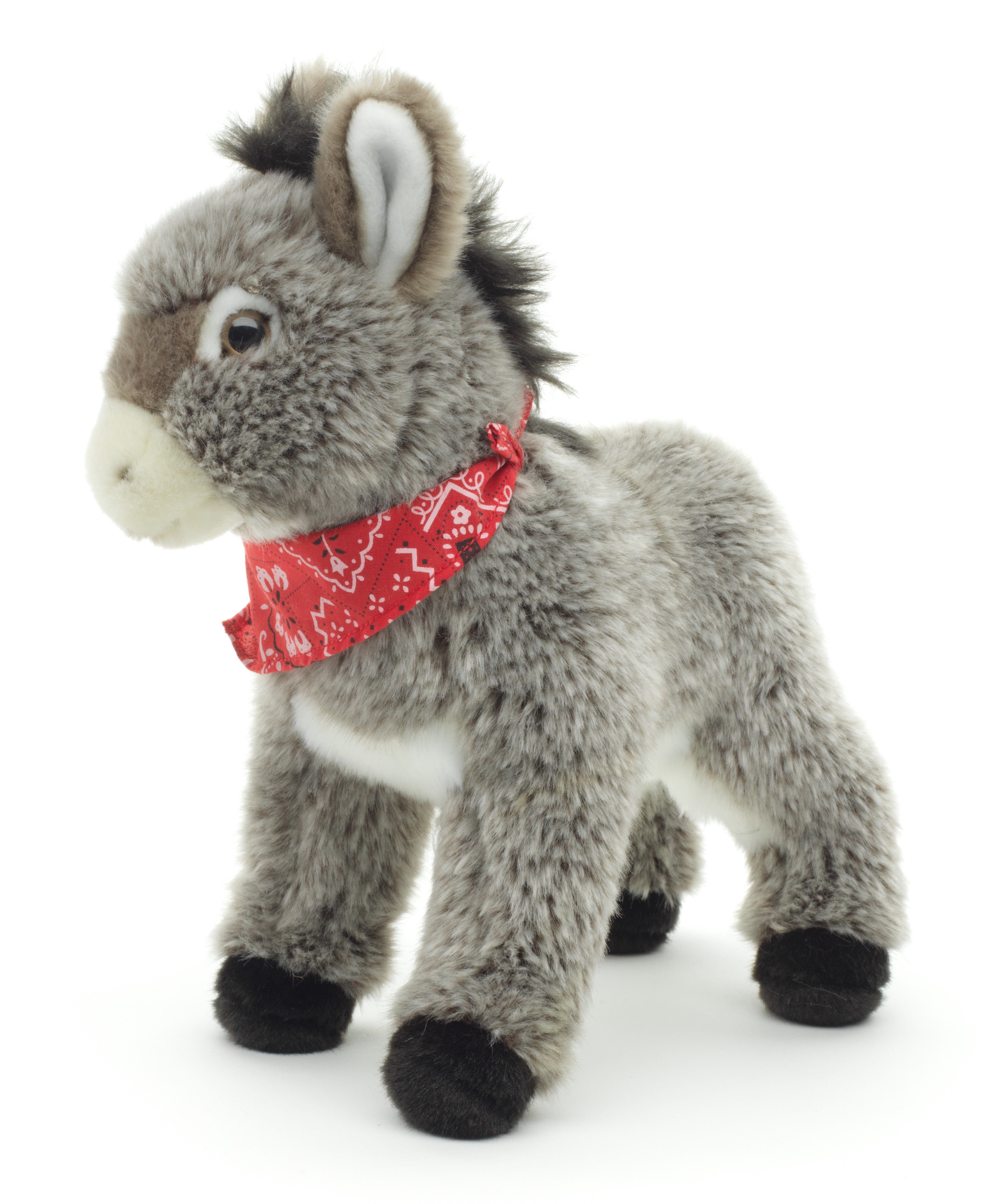 Uni-Toys Kuscheltier Esel mit Halstuch, stehend - 30 cm (Höhe) - Plüsch-Ese günstig online kaufen