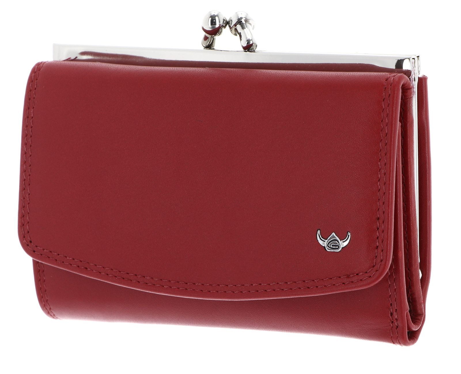 Golden Head Geldbörse French Coin Purse Wallet, aus echtem Leder mit RFID-Blocker Schutz