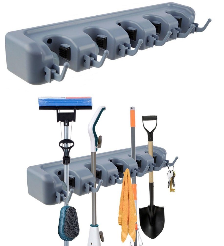 Garage 2er Pack 40cm Wandhalterung Garage, Besenhalter Wand Gerätehalter