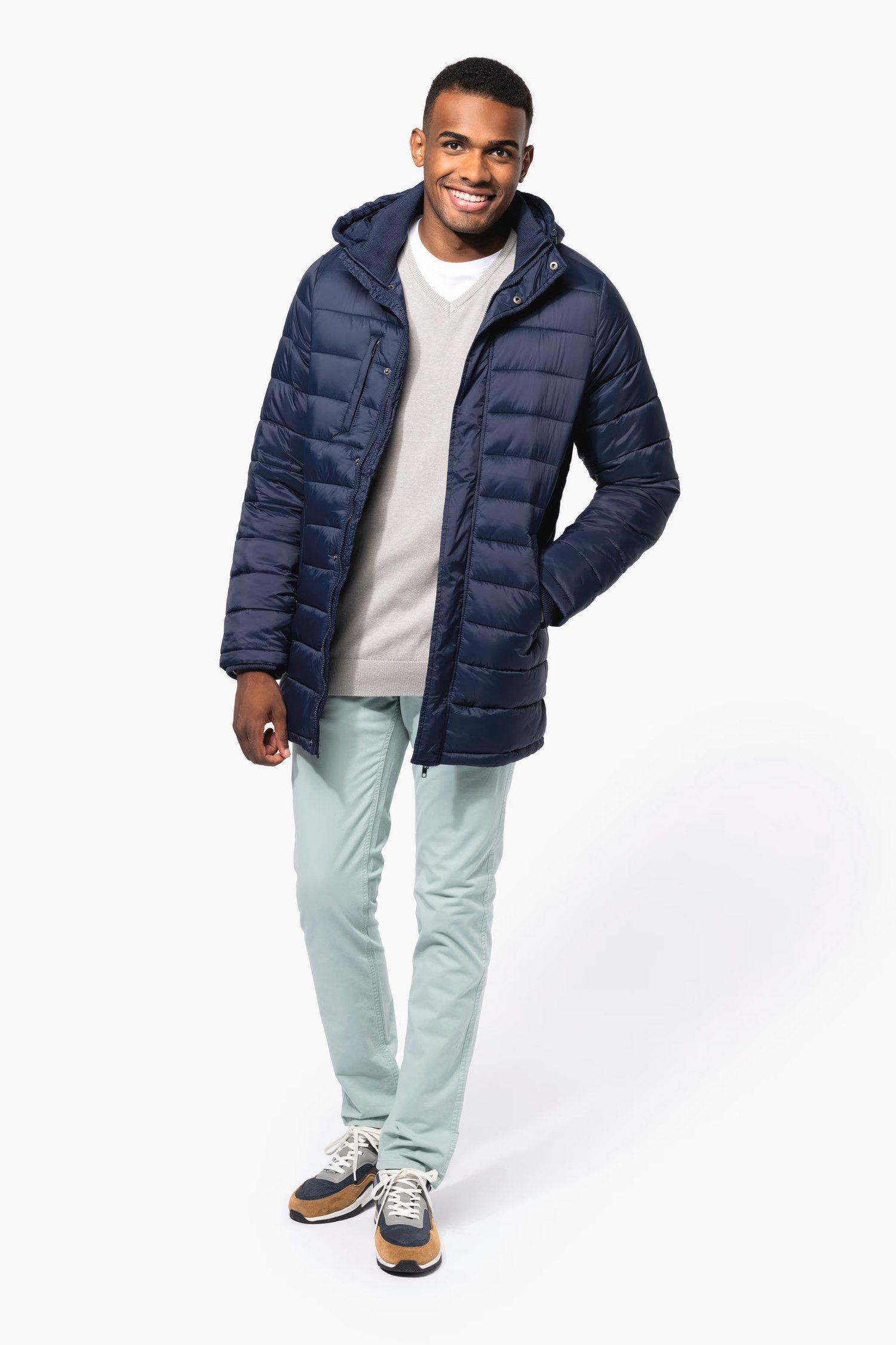 Kariban Parka Leichter Herren-Parka mit Kapuze – Bild 3 von 5