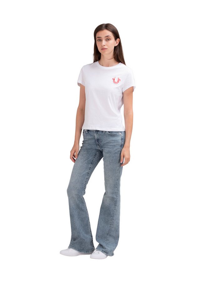 True Religion Bootcut-Jeans JOEY MID RISE FLARE FLAP Baumwollmischung, Flared fit