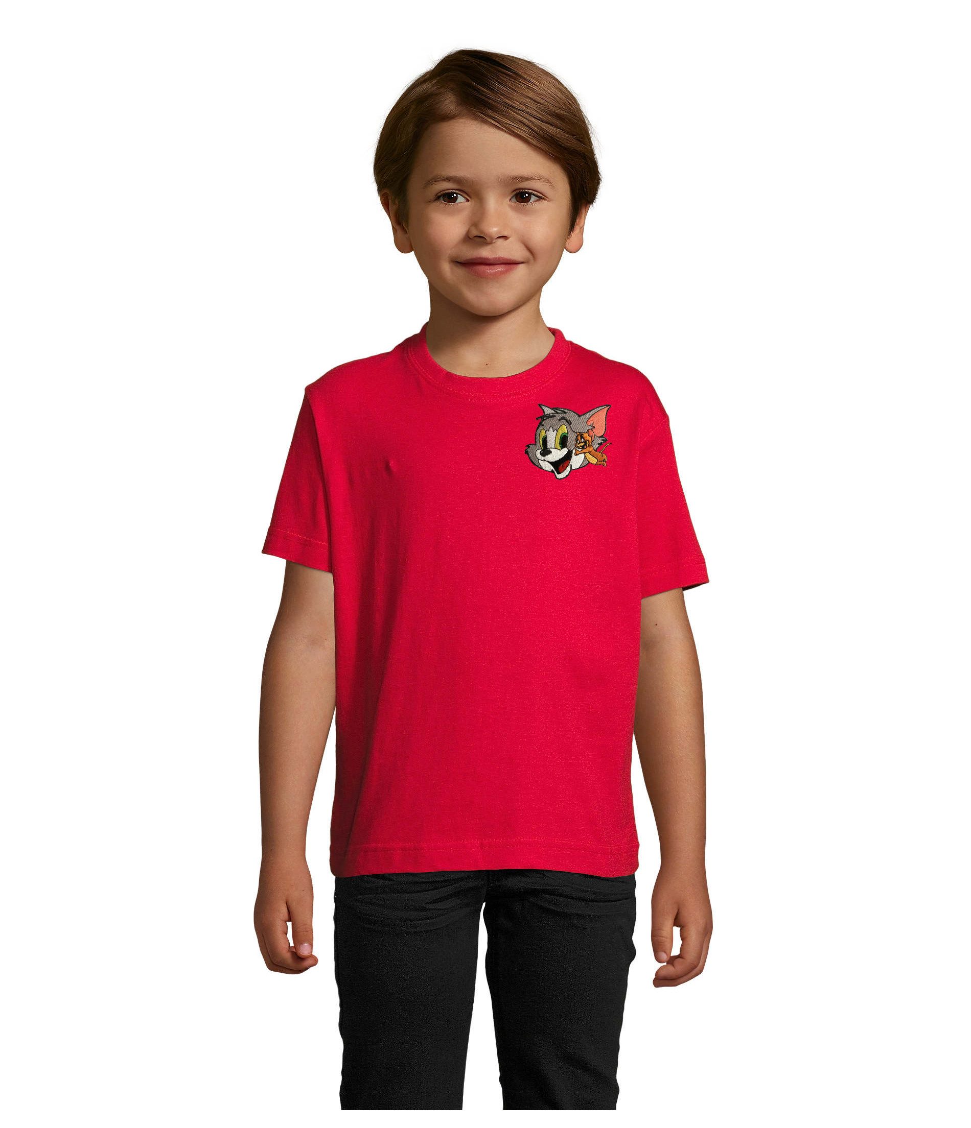 Blondie & Brownie T-Shirt Tom und Jerry Katz und Maus Comic Retro Vintage Kinder Shirtmotiv (Einzelset, Einzelartikel) Retro KatzMaus Patchshirt Kids