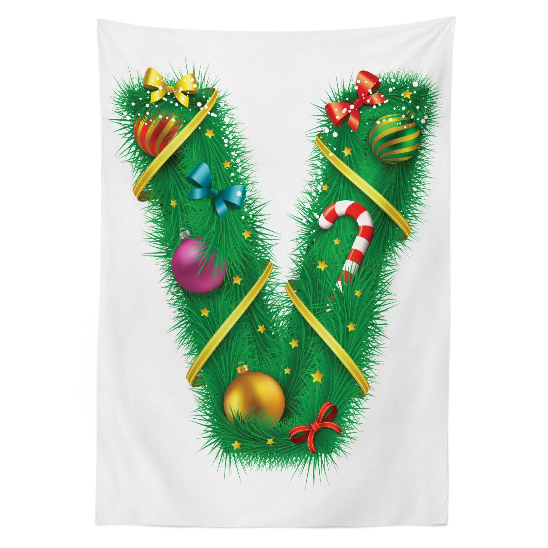 Waschbar Weihnachtsalphabet V-Motiv Außen Farbfest Farben, Letter den geeignet Tischdecke Für Abakuhaus Klare Bereich