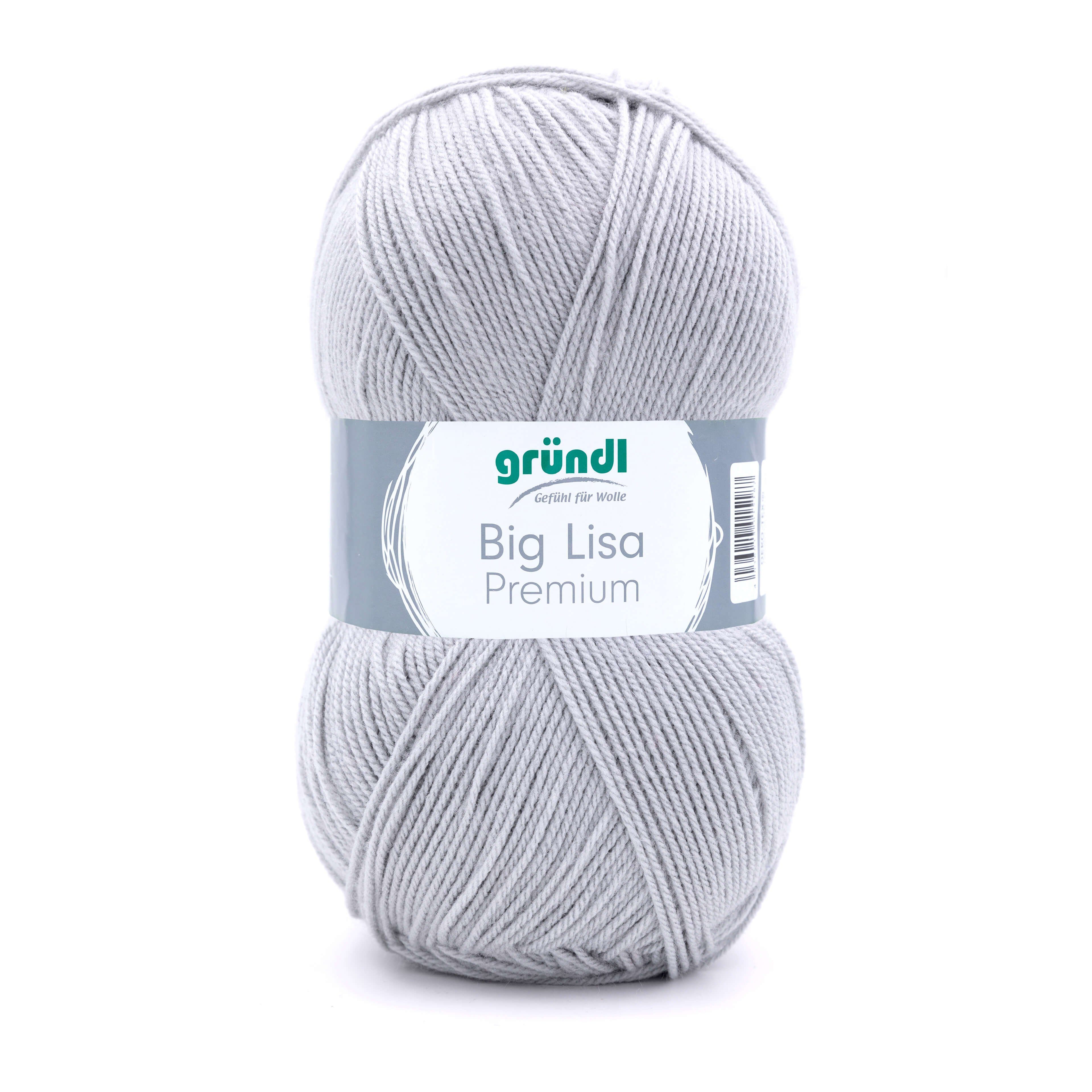 Gründl Big Lisa Premium Häkelwolle, Strickgarn, 250g Häkelwolle, 665,00 m (Wolle zum Stricken und Häkeln, Strickgarn, Handstrickgarn, Strickwolle), Großknäuel