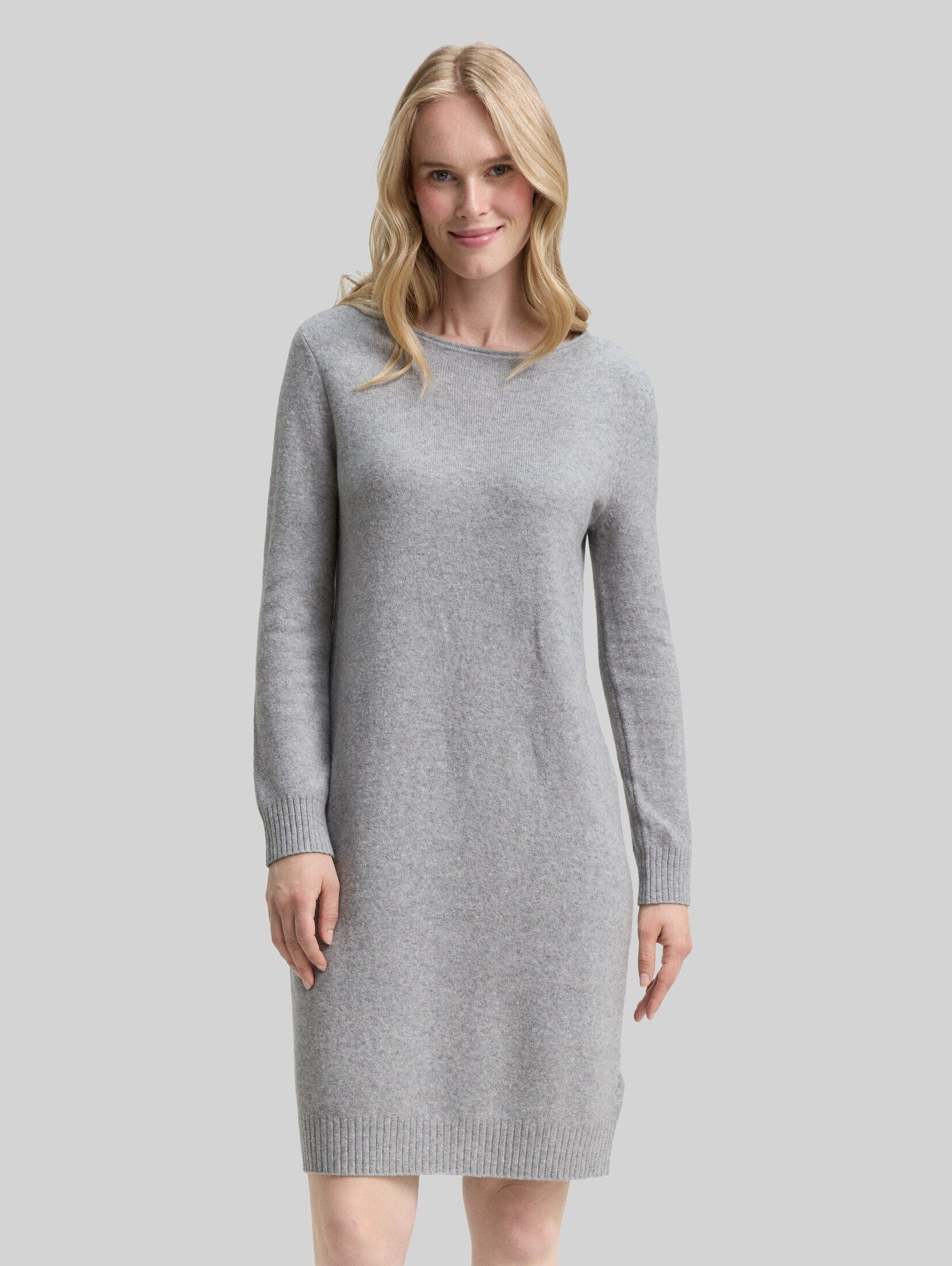 TOM TAILOR Sommerkleid Kleider & Jumpsuits Strickkleid mit U-Boot-Ausschnitt