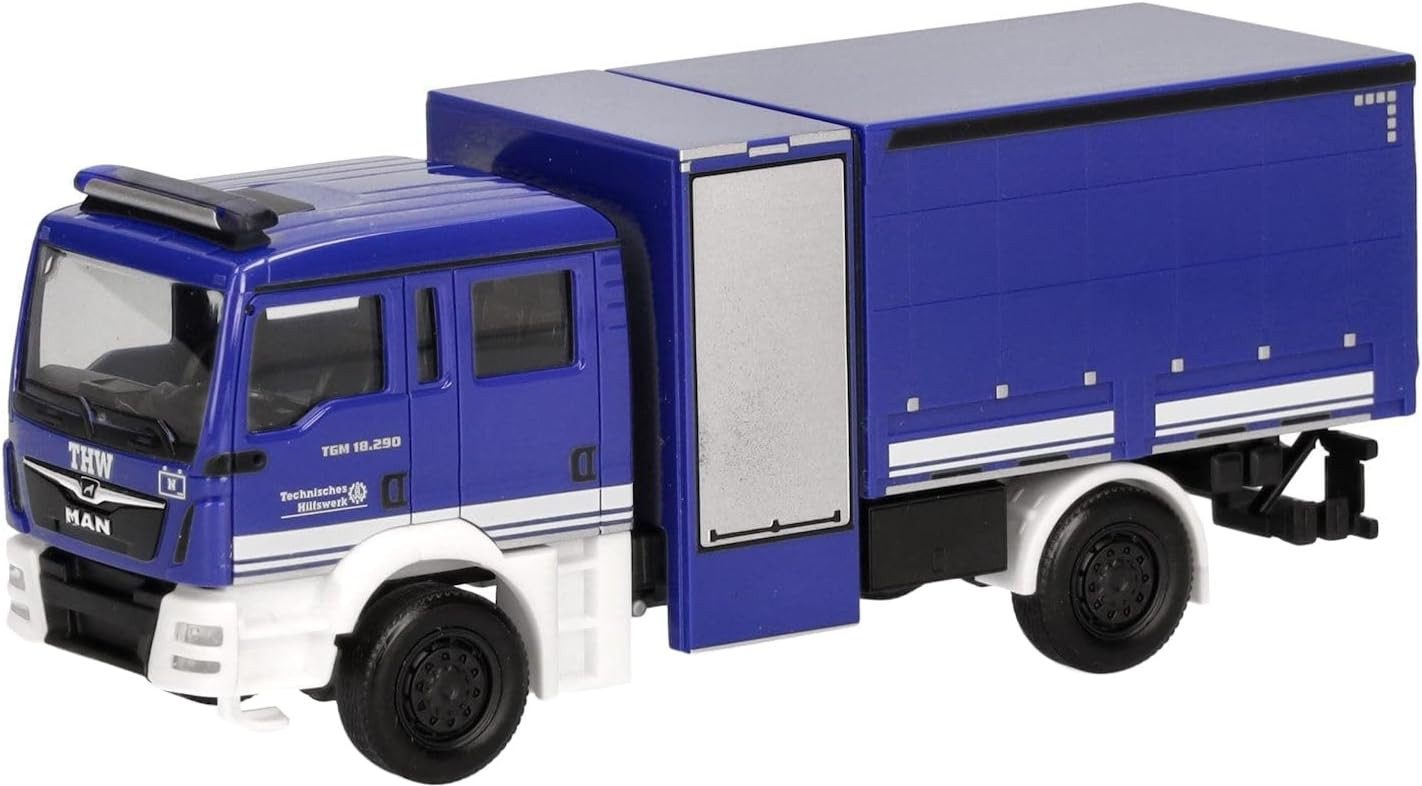 Herpa Modellauto Herpa 958677 MAN TGM Mehrzweckgerätewagen "THW" 1:87
