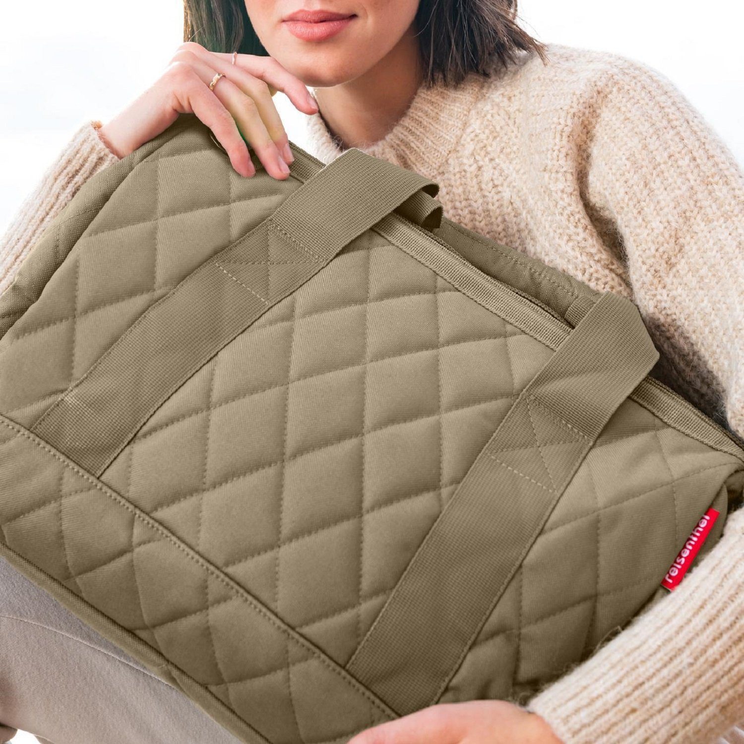 REISENTHEL® Freizeittasche allrounder M rhombus olive günstig online kaufen