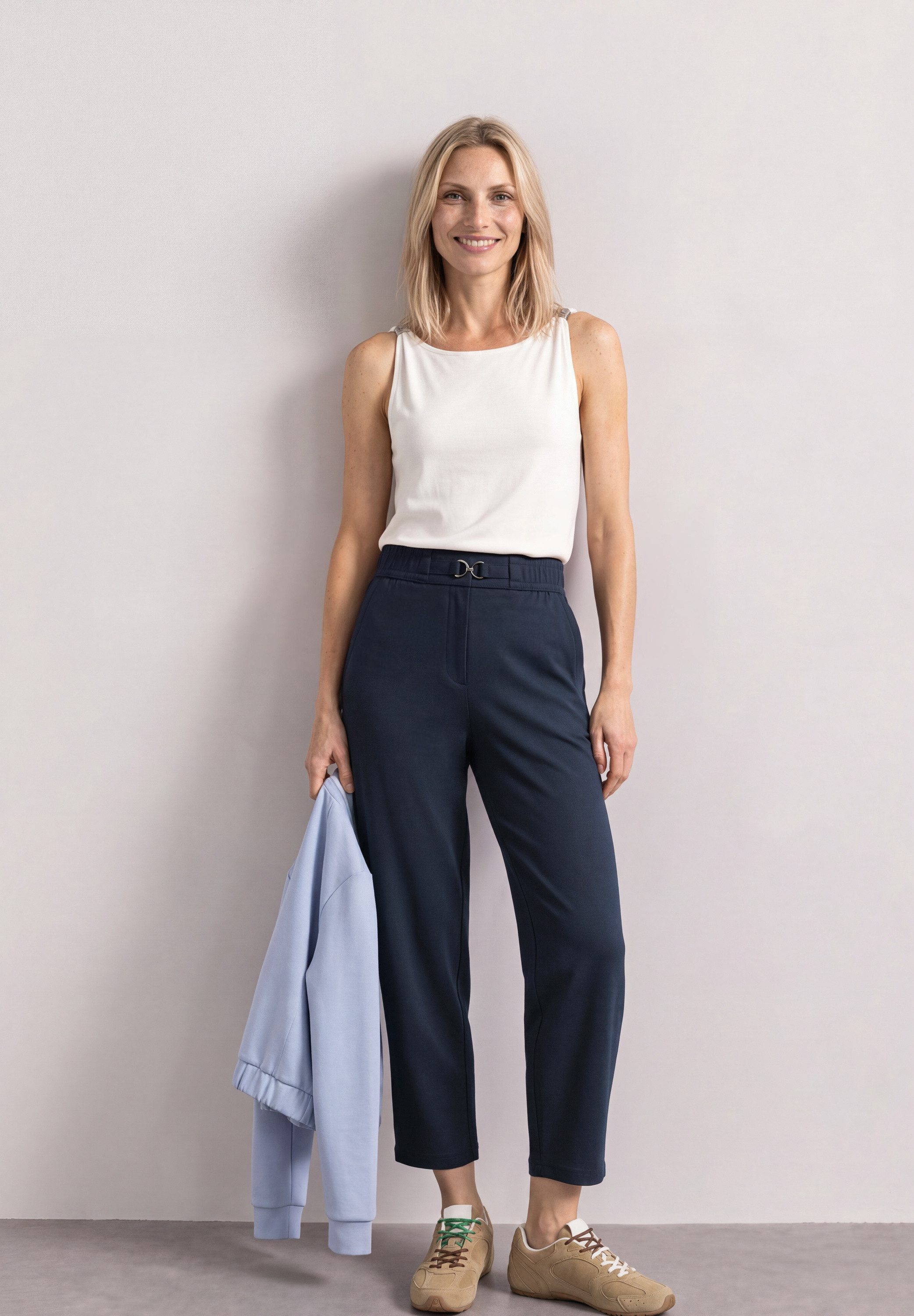 STREET ONE Stoffhose mit Schnallen