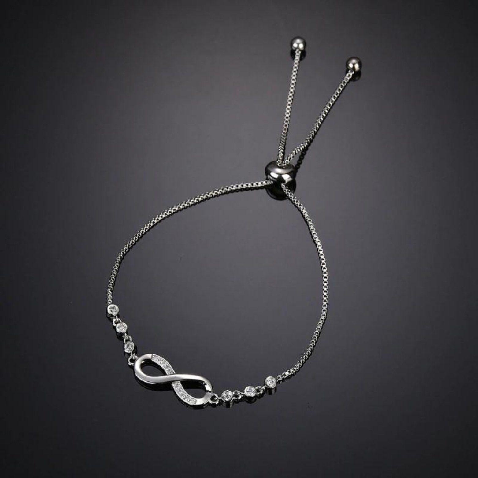 5. Bild von Binego Silberarmband Armband Infinity Damen Frauen Diamanten Unendlich Liebe Ewigkeit