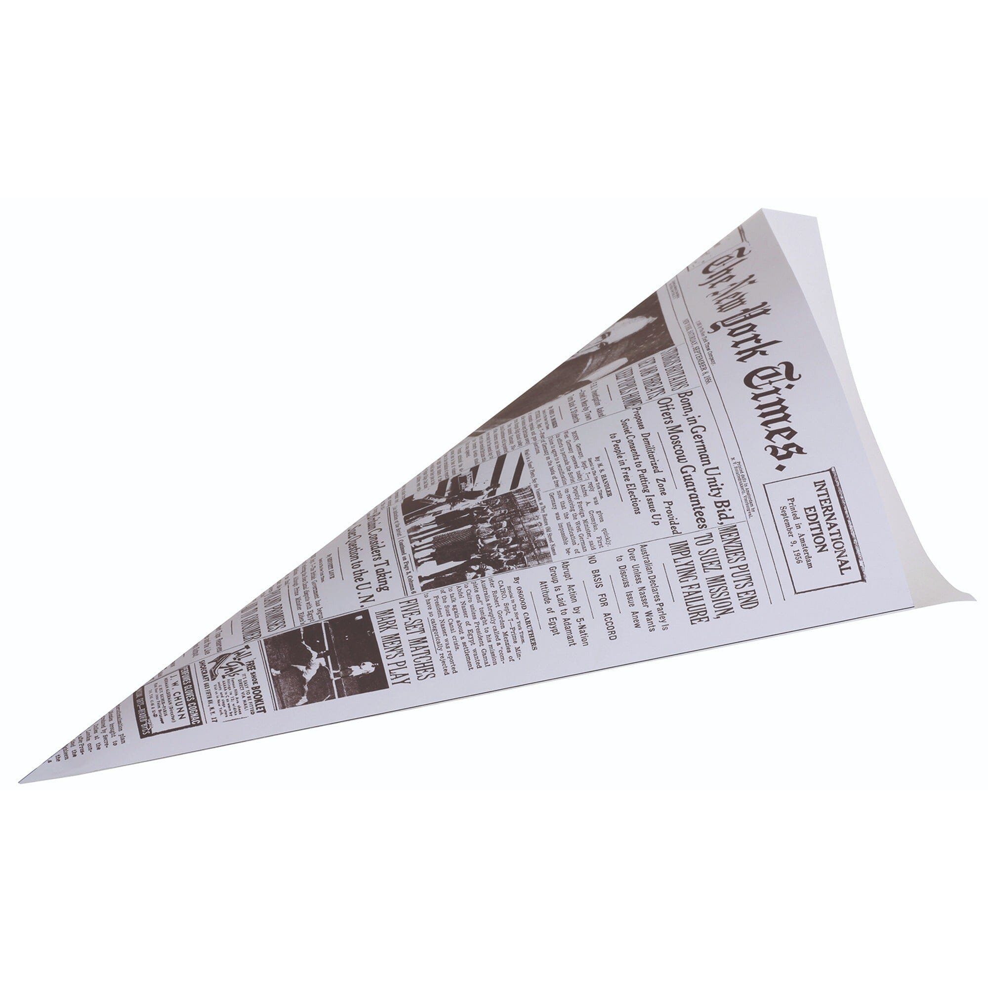 wisefood Einkaufsbeutel Spitztüte Zeitungsdruck - 50g/m² - 270x380mm