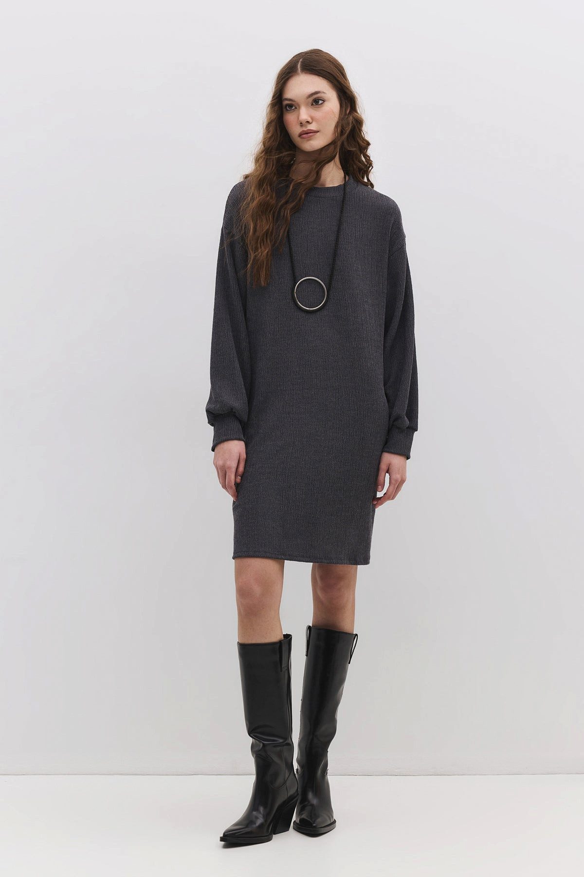 Maxikleid Kleid mit langen Ärmeln