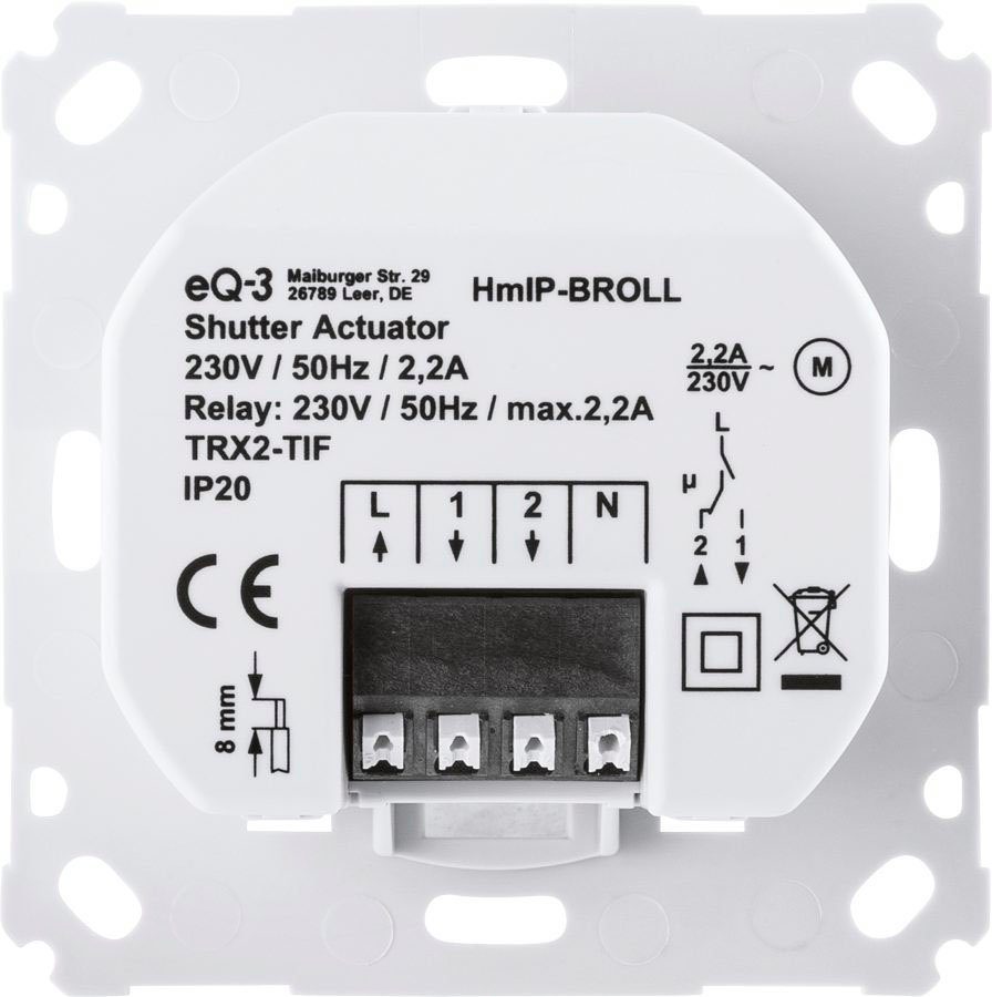 Homematic IP Sensor für Rollladenaktor Markenschalter (151322A0)